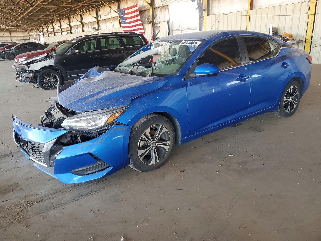 2021 Nissan Sentra Sv Blue vin: 3N1AB8CV2MY253582