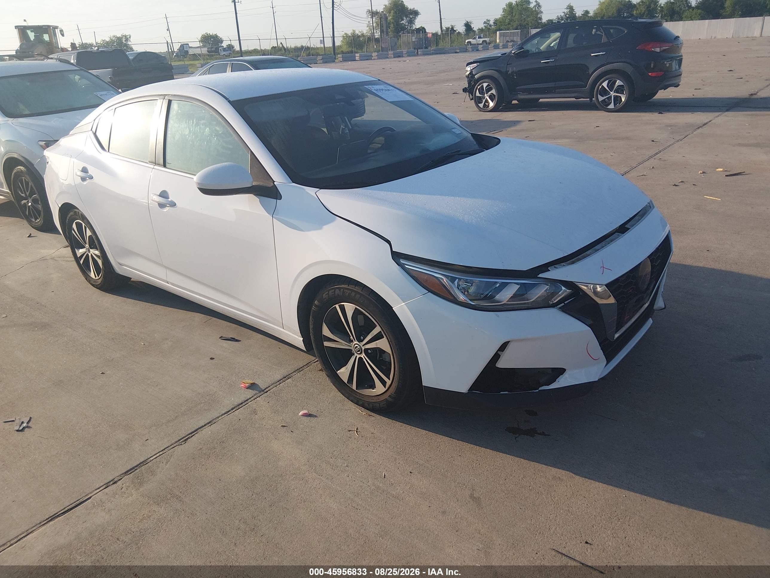 2022 Nissan Sentra Sv Xtronic Cvt White vin: 3N1AB8CV2NY218039