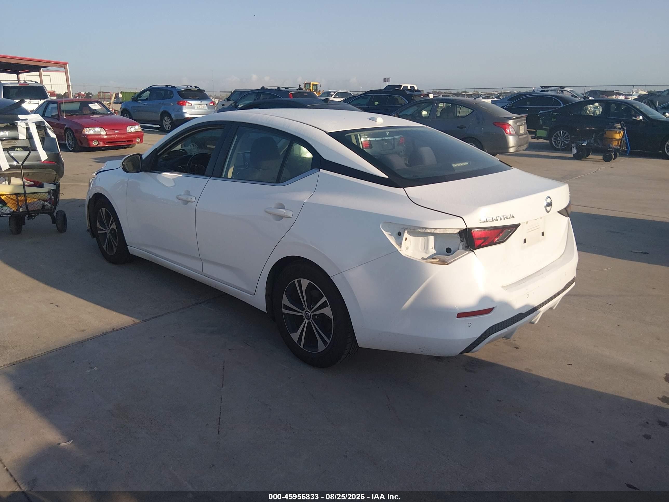 2022 Nissan Sentra Sv Xtronic Cvt White vin: 3N1AB8CV2NY218039