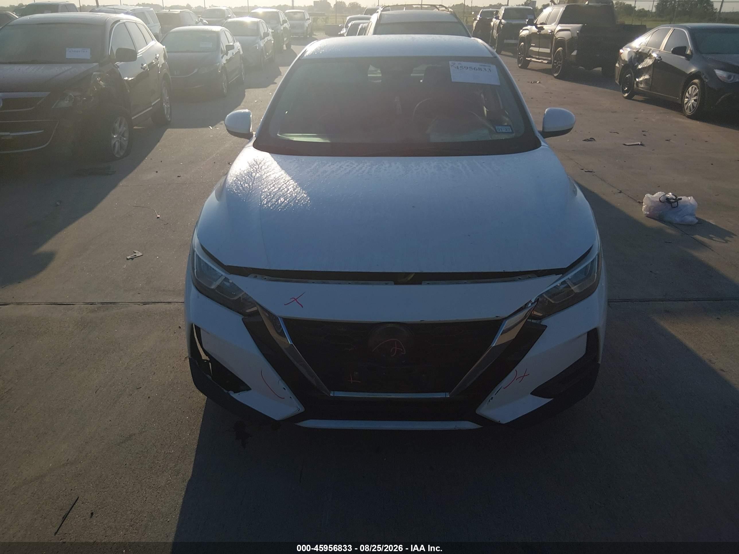 2022 Nissan Sentra Sv Xtronic Cvt White vin: 3N1AB8CV2NY218039
