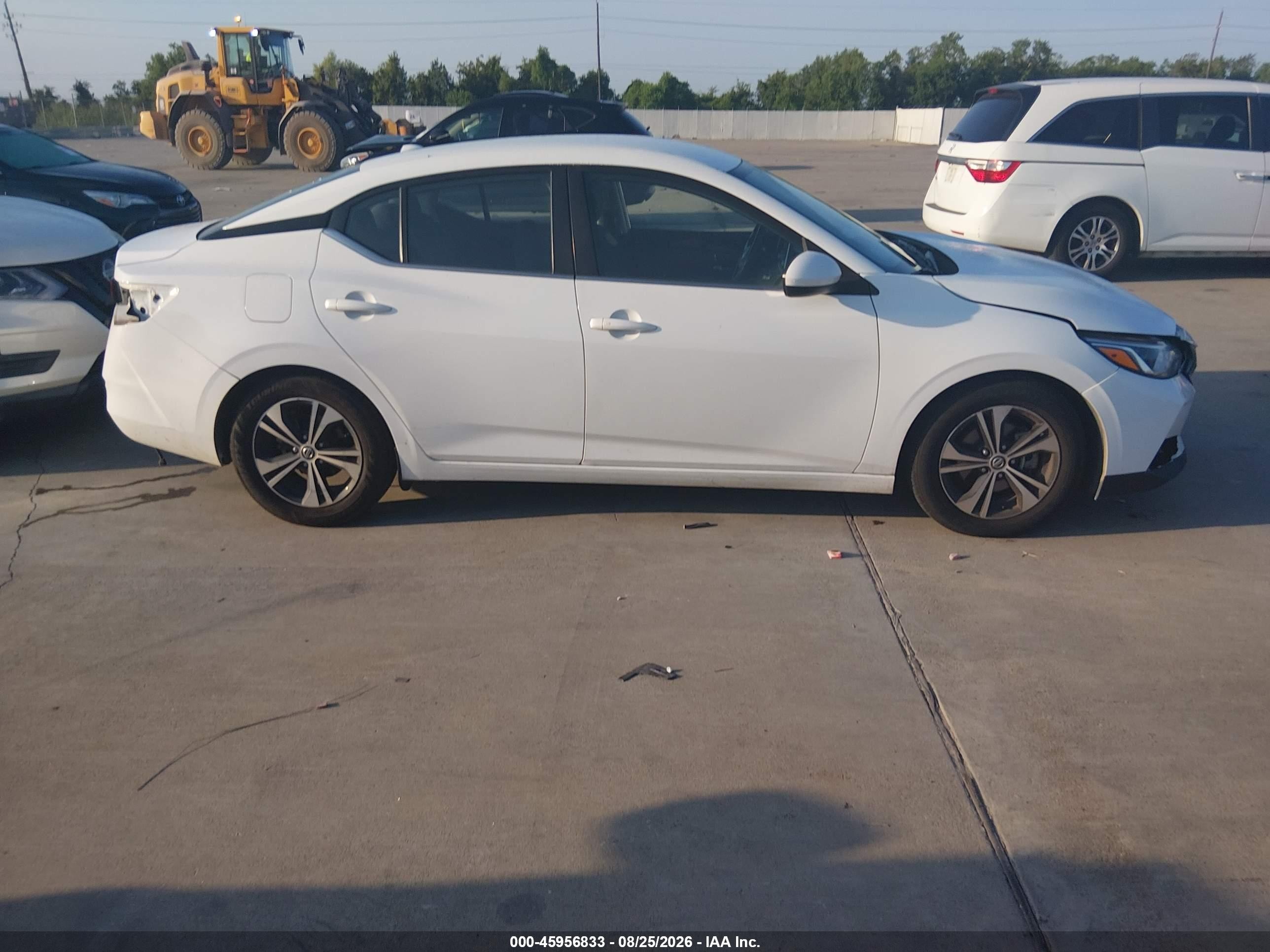 2022 Nissan Sentra Sv Xtronic Cvt White vin: 3N1AB8CV2NY218039