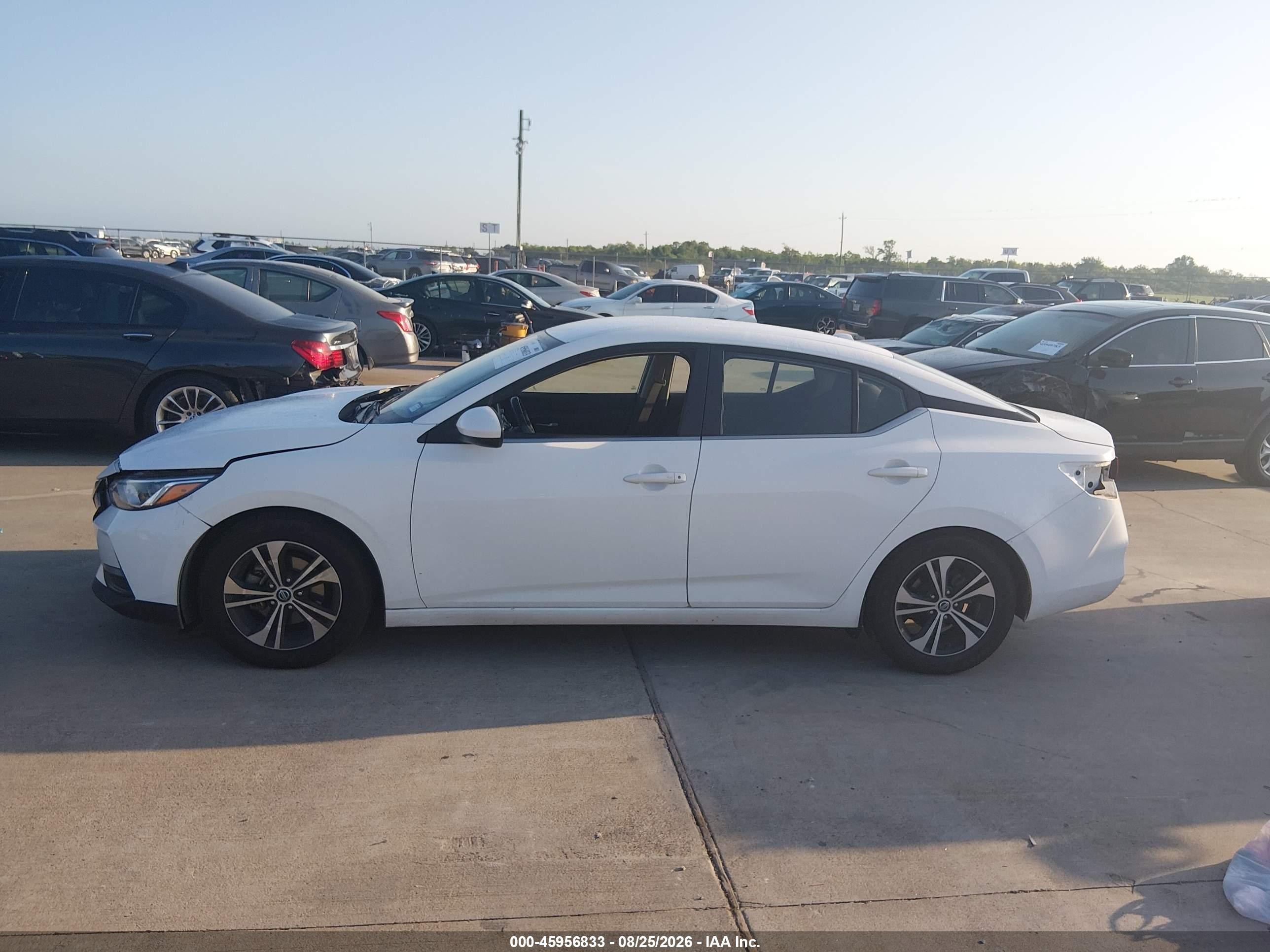 2022 Nissan Sentra Sv Xtronic Cvt White vin: 3N1AB8CV2NY218039