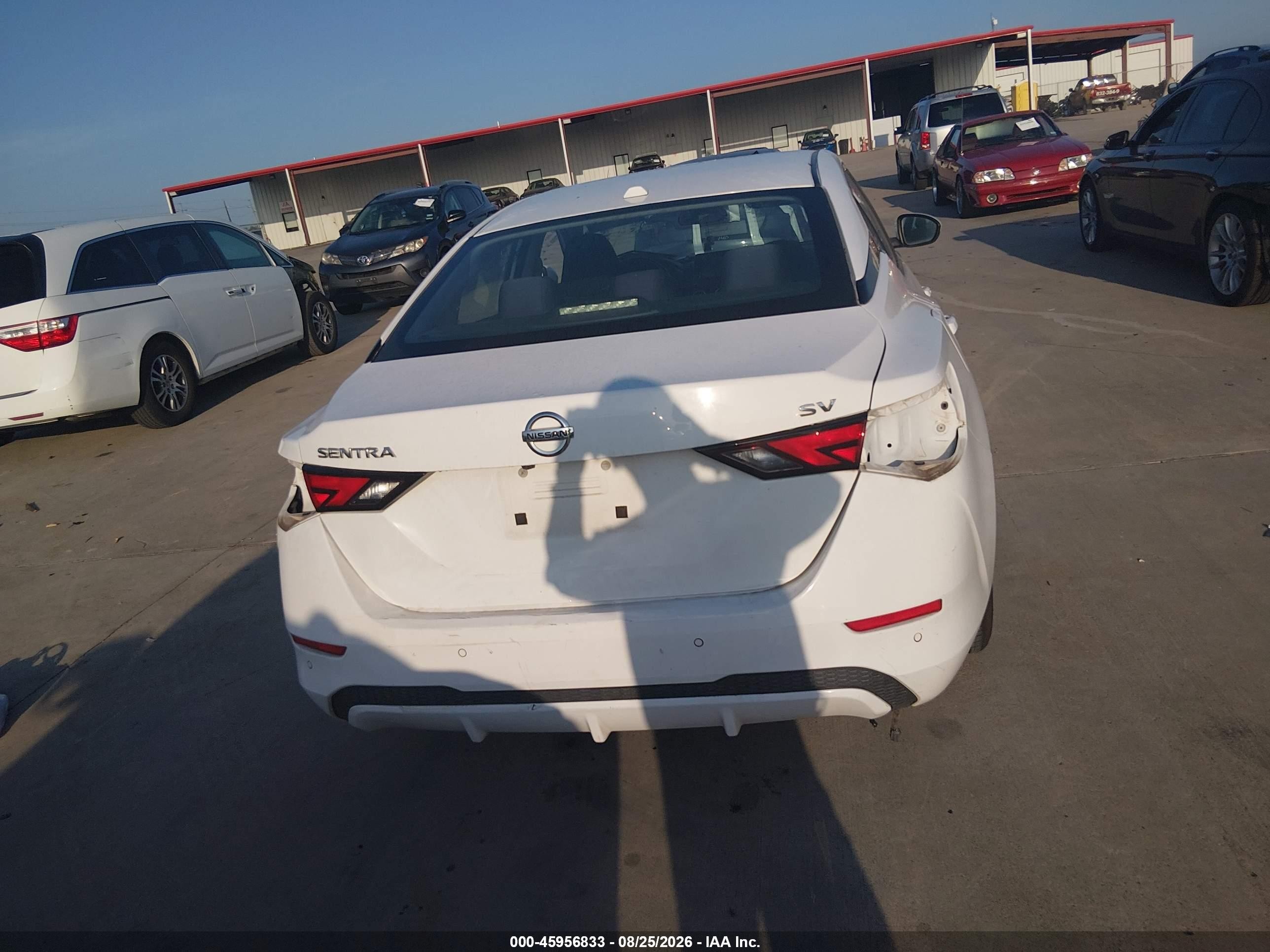 2022 Nissan Sentra Sv Xtronic Cvt White vin: 3N1AB8CV2NY218039