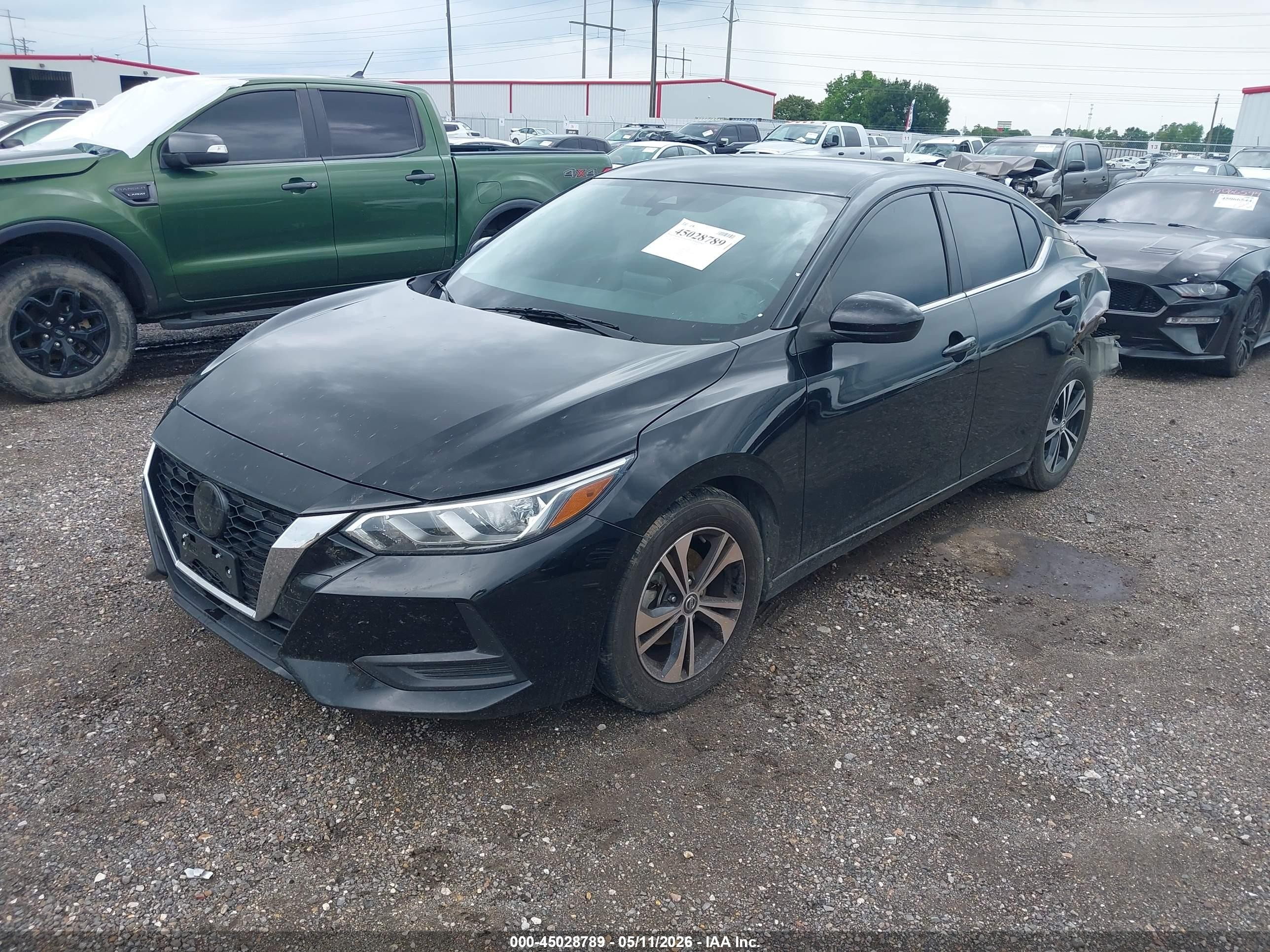 2022 Nissan Sentra Sv Xtronic Cvt Черный vin: 3N1AB8CV2NY231471