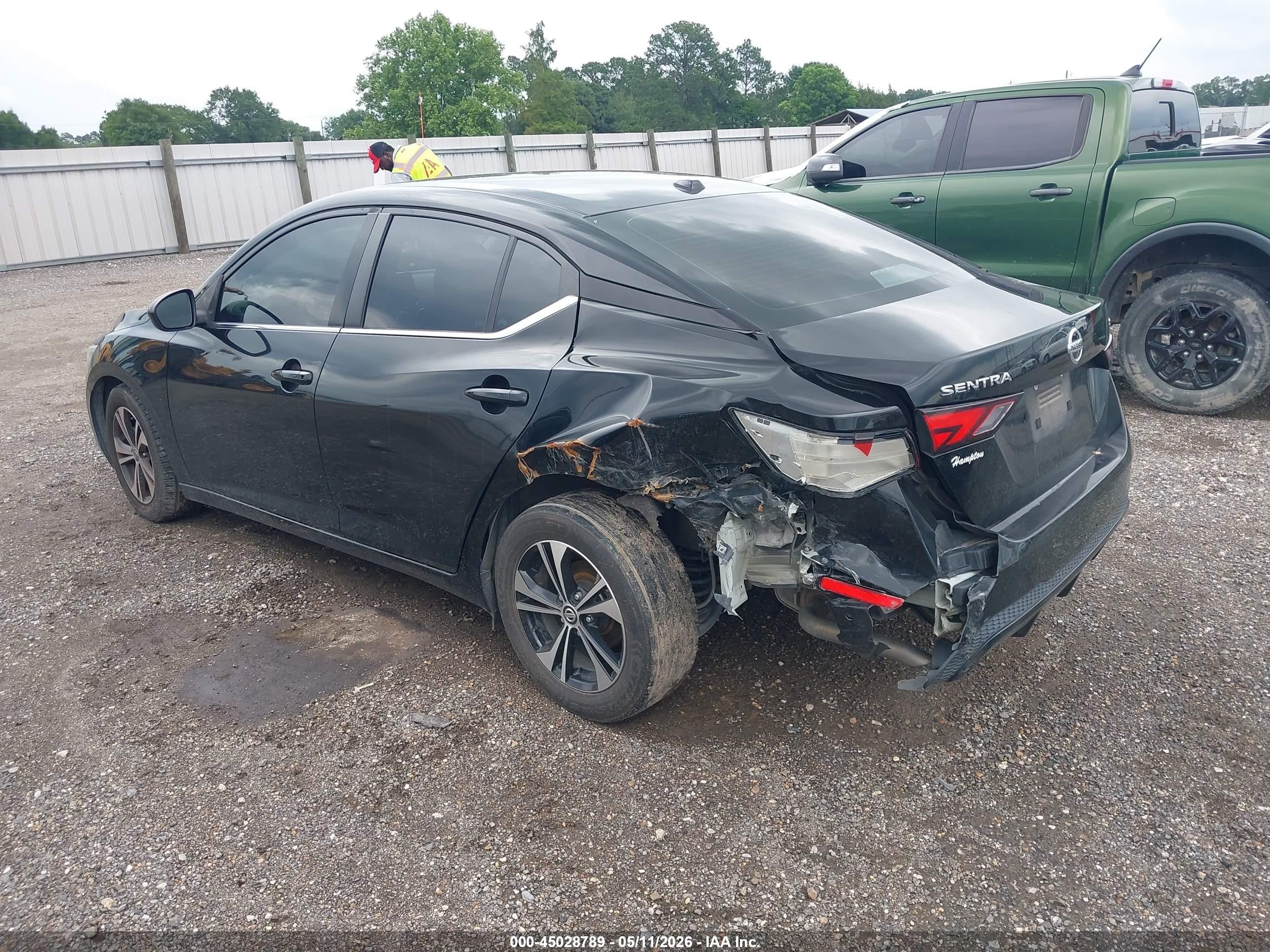 2022 Nissan Sentra Sv Xtronic Cvt Черный vin: 3N1AB8CV2NY231471