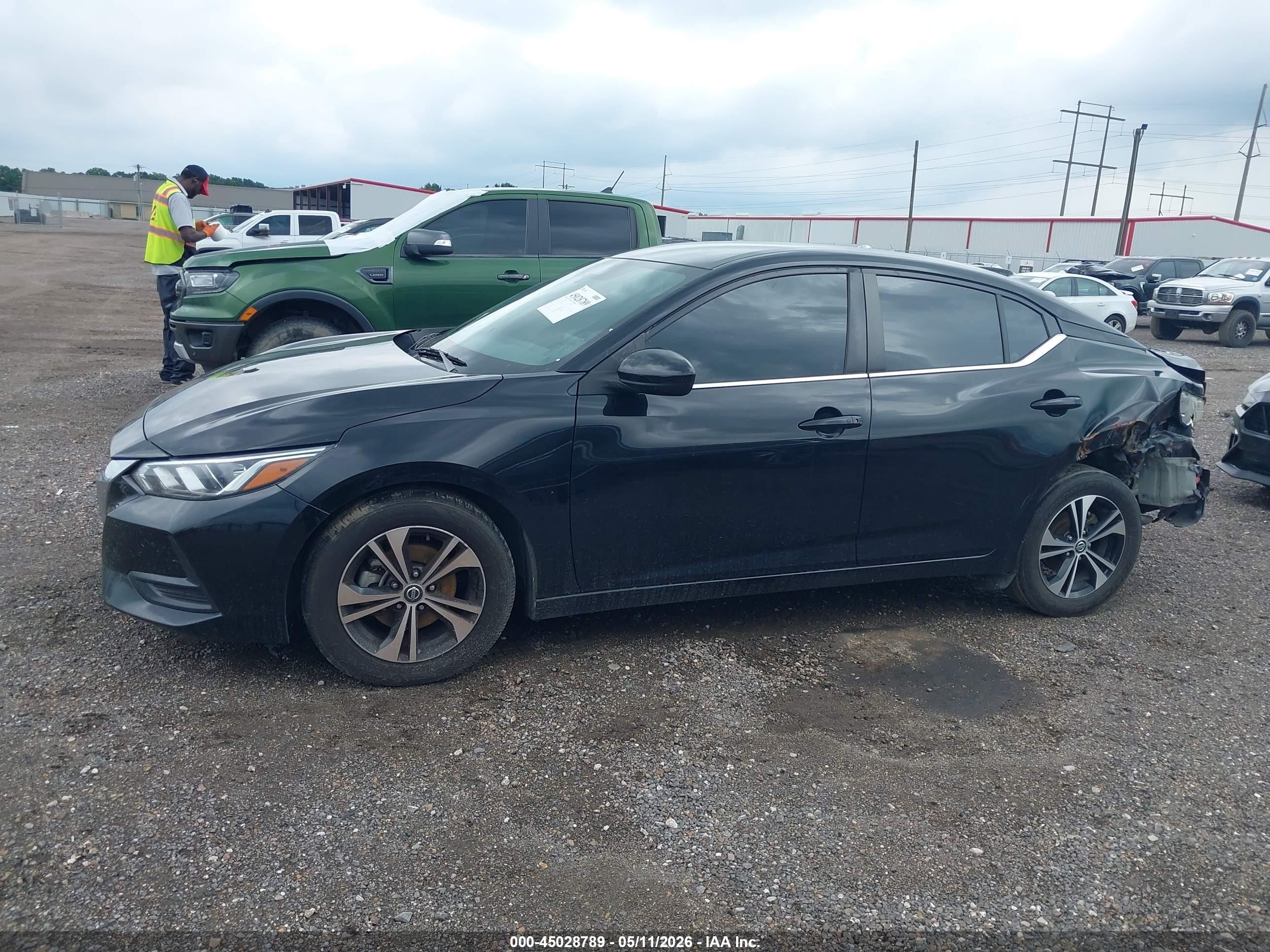 2022 Nissan Sentra Sv Xtronic Cvt Черный vin: 3N1AB8CV2NY231471