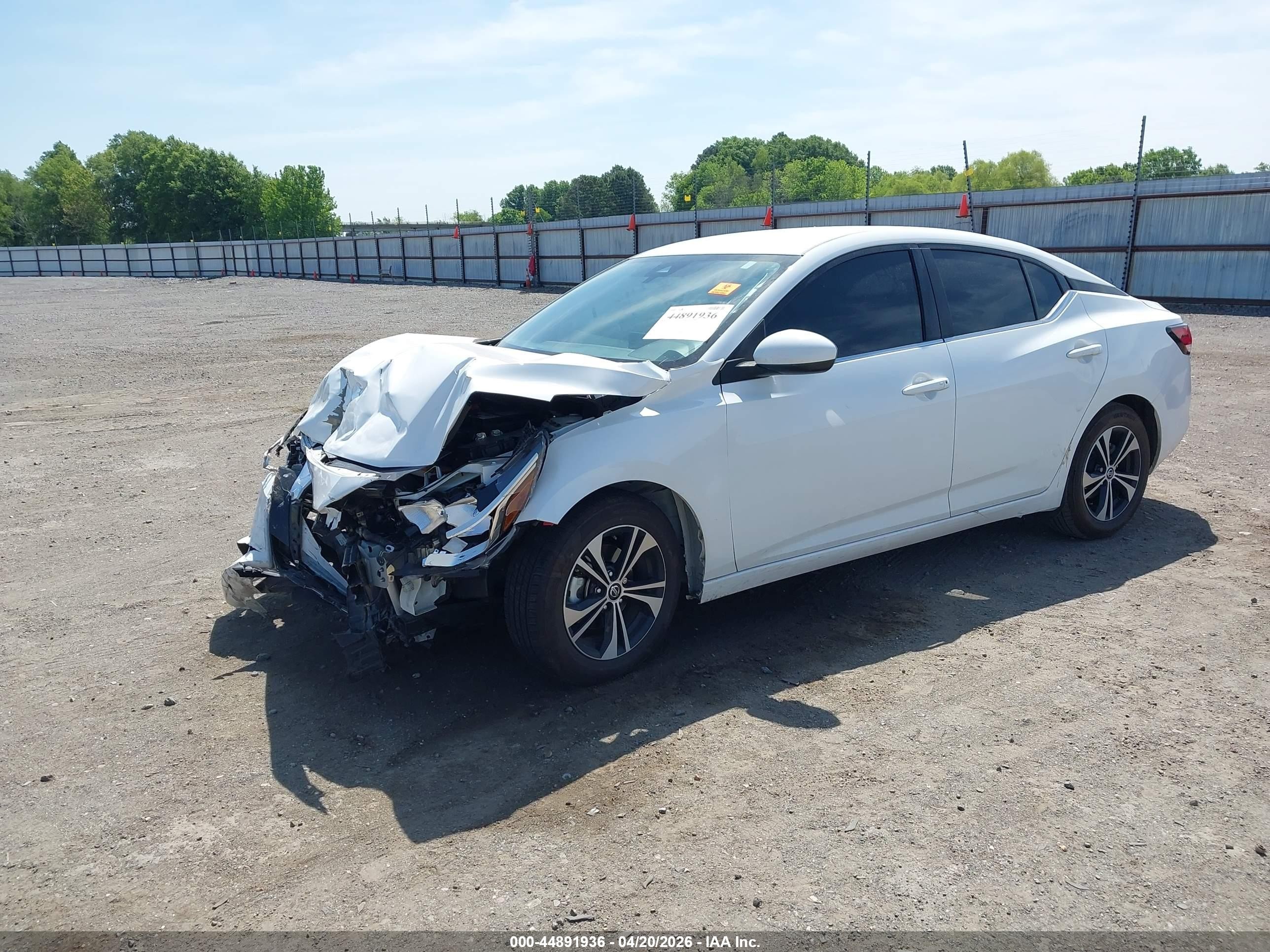 2022 Nissan Sentra Sv Xtronic Cvt Белый vin: 3N1AB8CV2NY296627