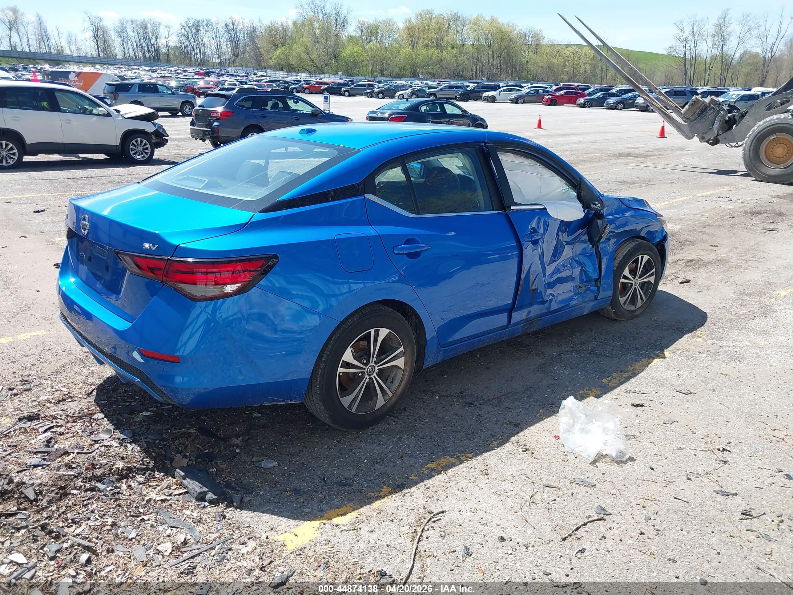 2023 Nissan Sentra Sv Xtronic Cvt Синий vin: 3N1AB8CV2PY276395