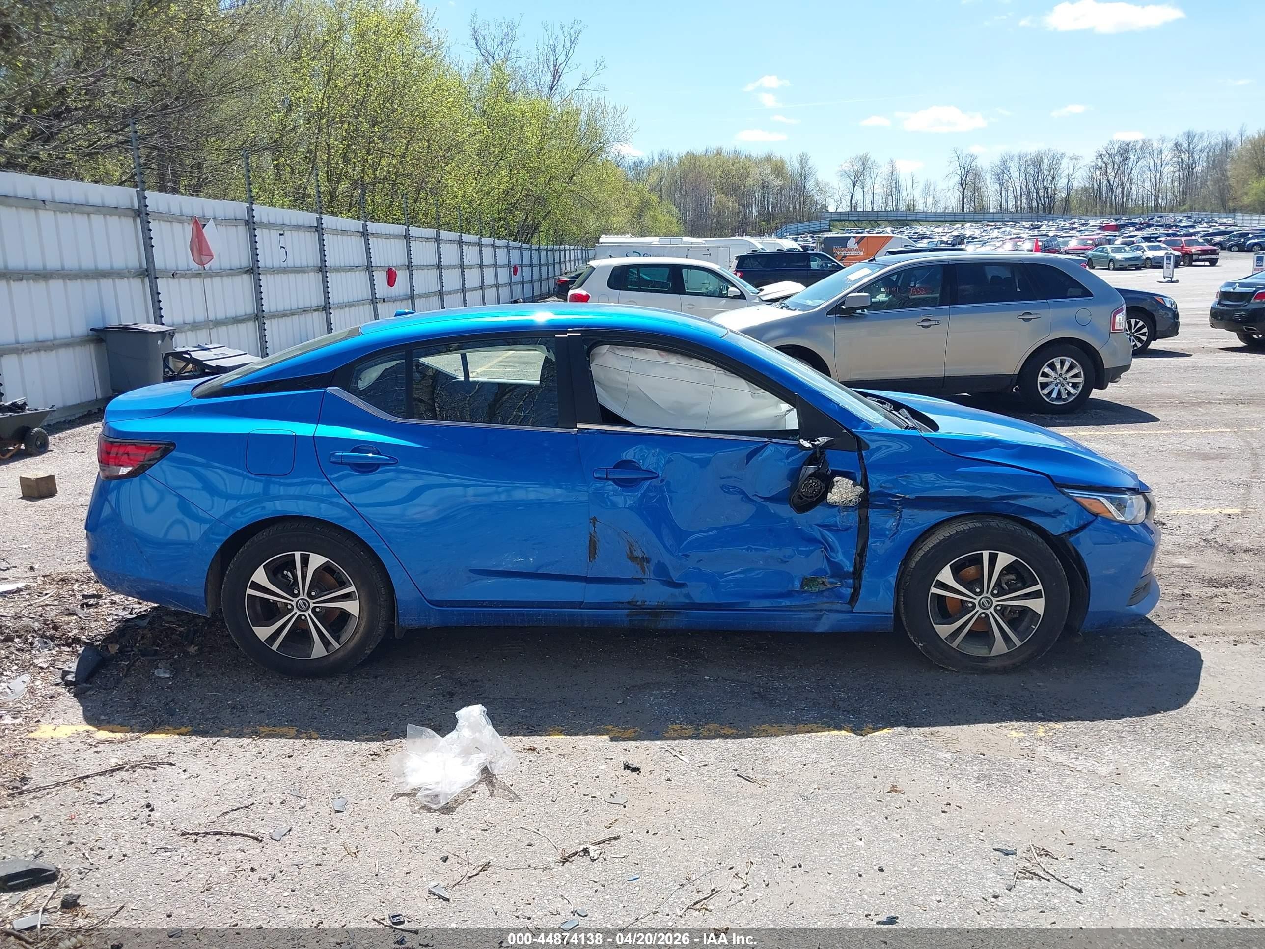 2023 Nissan Sentra Sv Xtronic Cvt Синий vin: 3N1AB8CV2PY276395