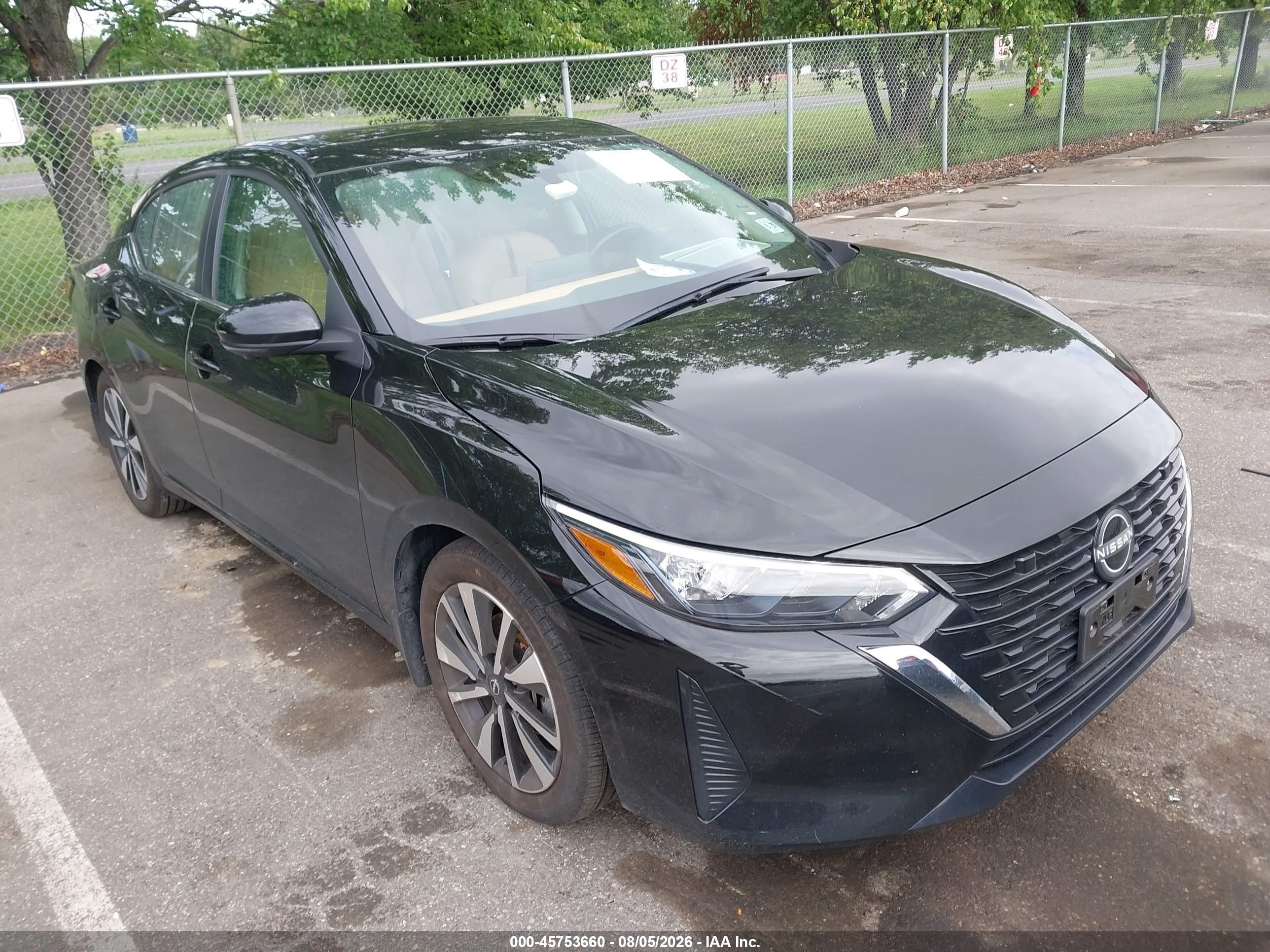 2024 Nissan Sentra Sv Xtronic Cvt Black vin: 3N1AB8CV2RY304375