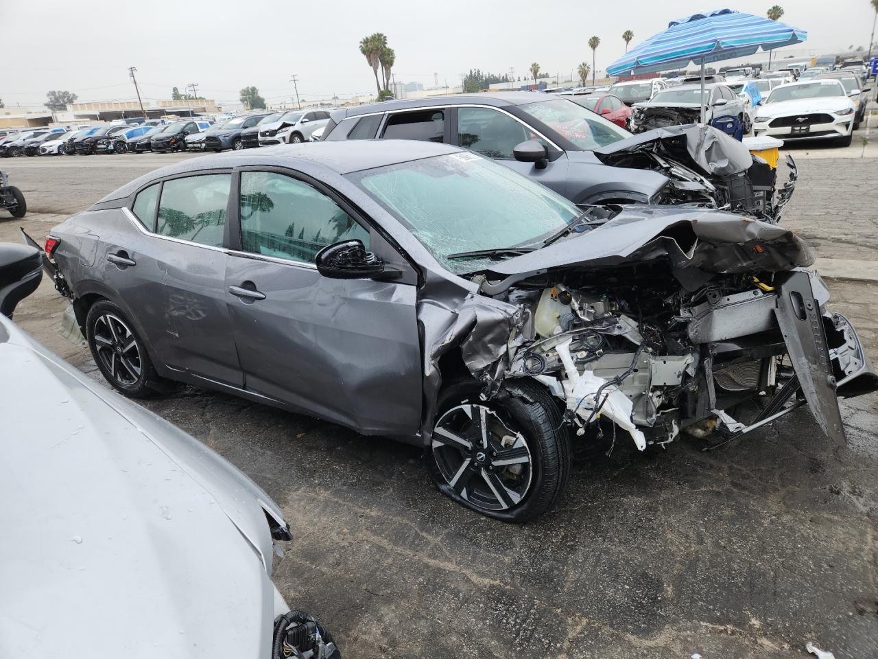 2024 Nissan Sentra Sv Gray vin: 3N1AB8CV2RY318728 Damage: Right Front Door, Severe Damage, Replacement Required