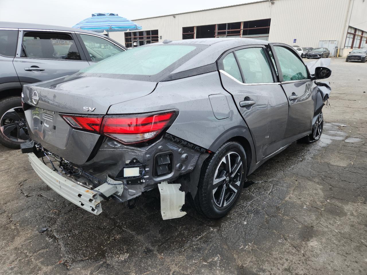 2024 Nissan Sentra Sv Gray vin: 3N1AB8CV2RY318728 Damage: Right Rear Door, Dent(S) W/ Paint Dmg, > 12 Inches