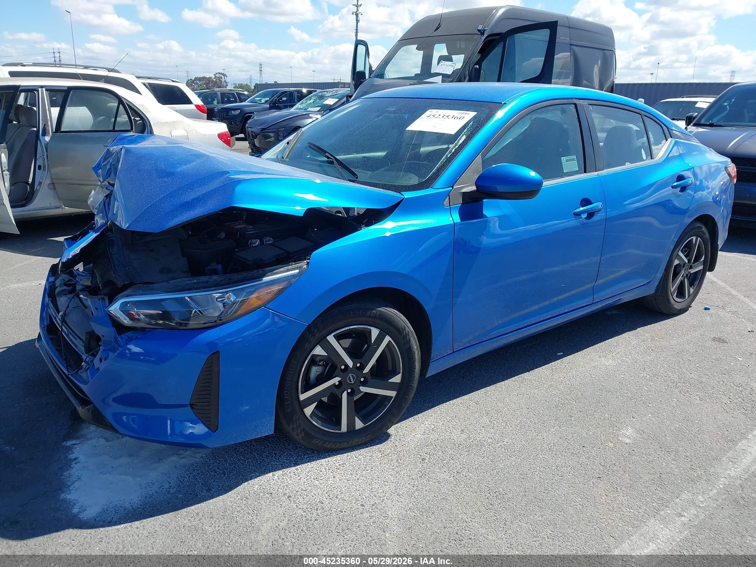2024 Nissan Sentra Sv Xtronic Cvt Синий vin: 3N1AB8CV2RY386270