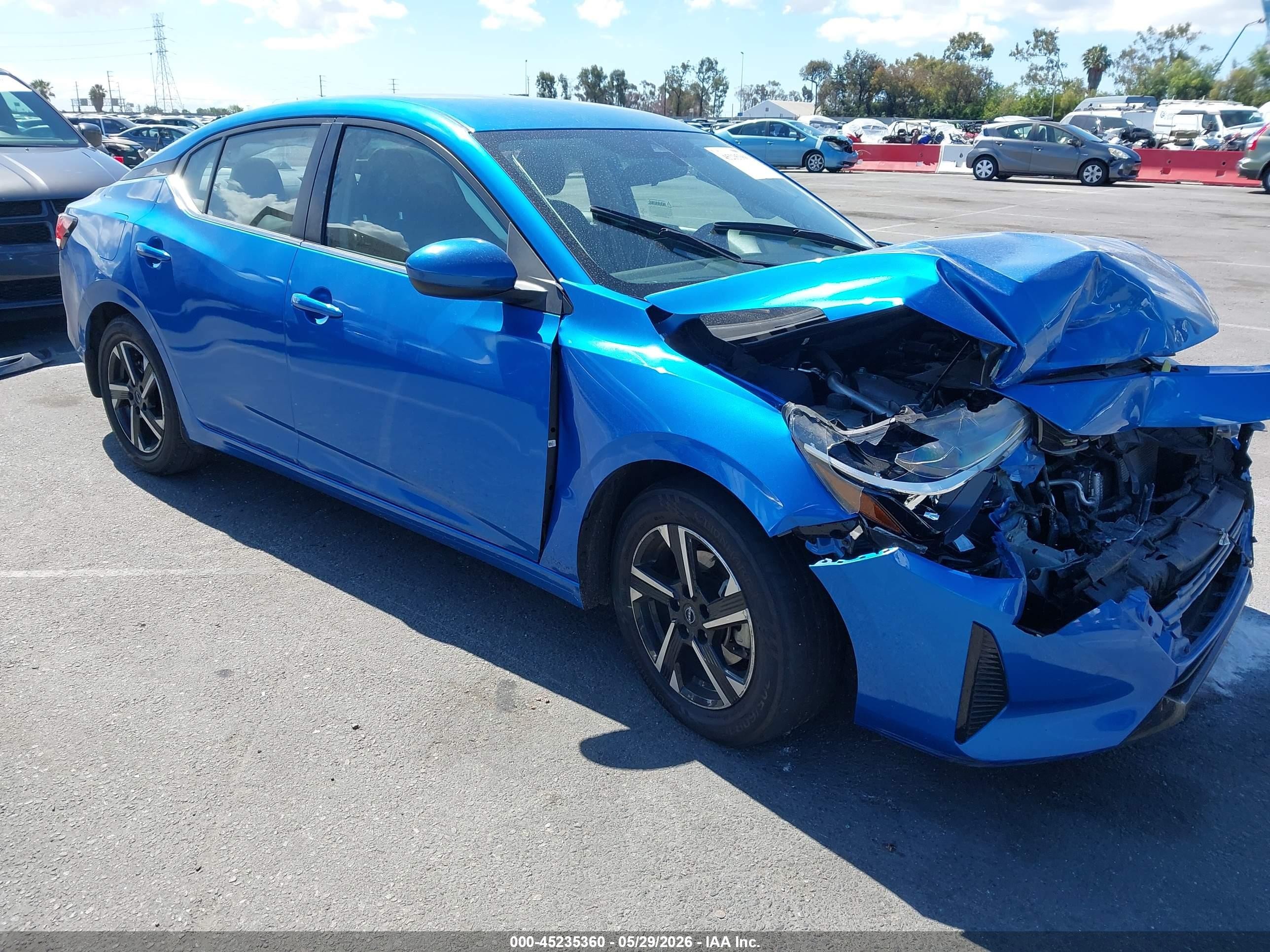 2024 Nissan Sentra Sv Xtronic Cvt Синий vin: 3N1AB8CV2RY386270