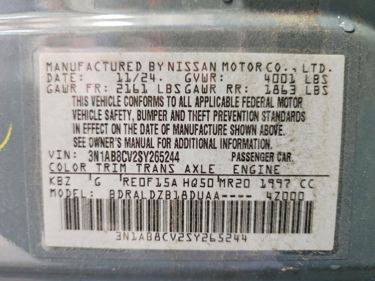 2025 Nissan Sentra Sv Серый vin: 3N1AB8CV2SY265244