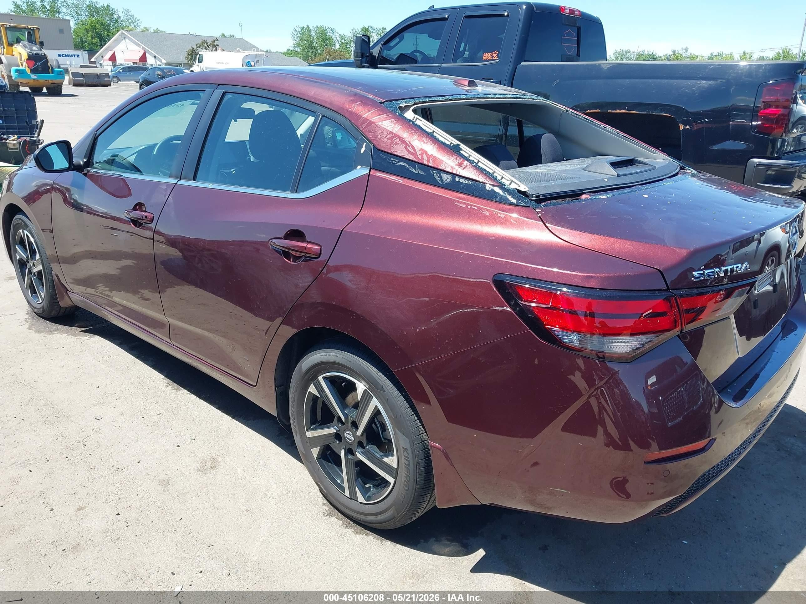 2025 Nissan Sentra Sv Maroon vin: 3N1AB8CV2SY346986