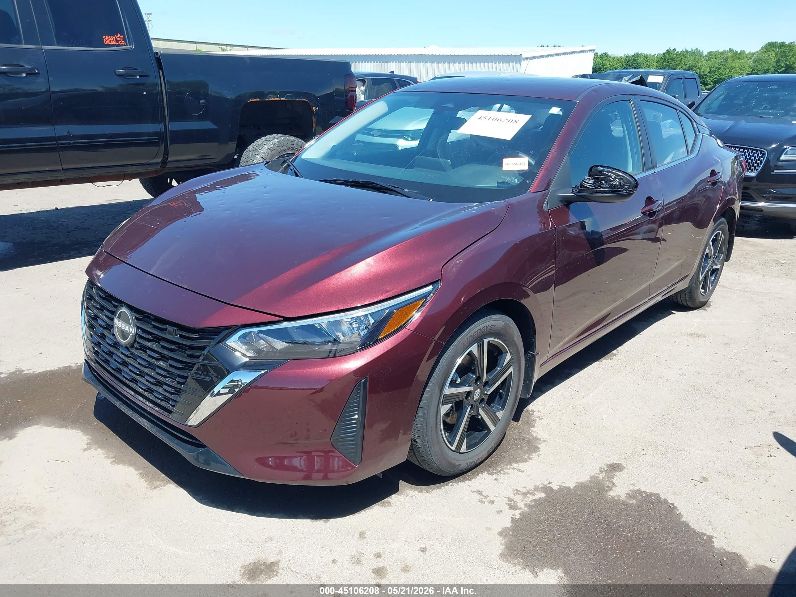 2025 Nissan Sentra Sv Maroon vin: 3N1AB8CV2SY346986