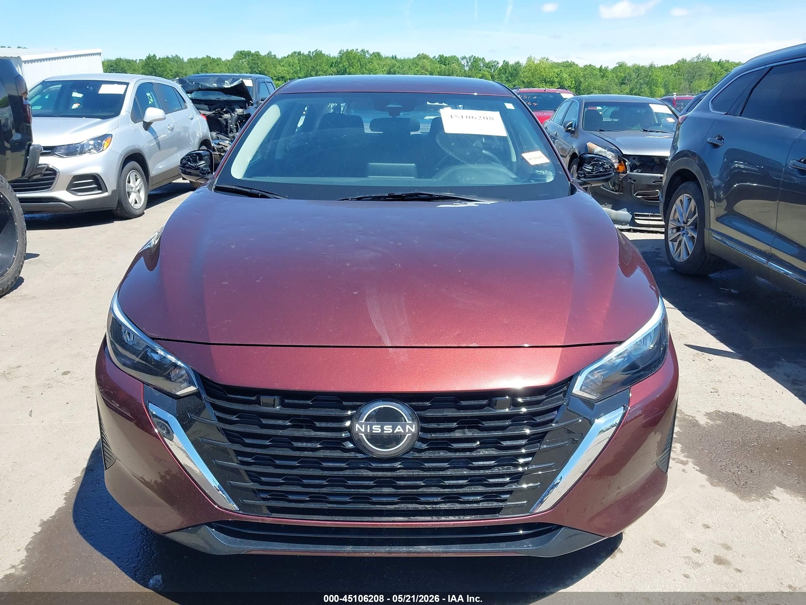 2025 Nissan Sentra Sv Maroon vin: 3N1AB8CV2SY346986