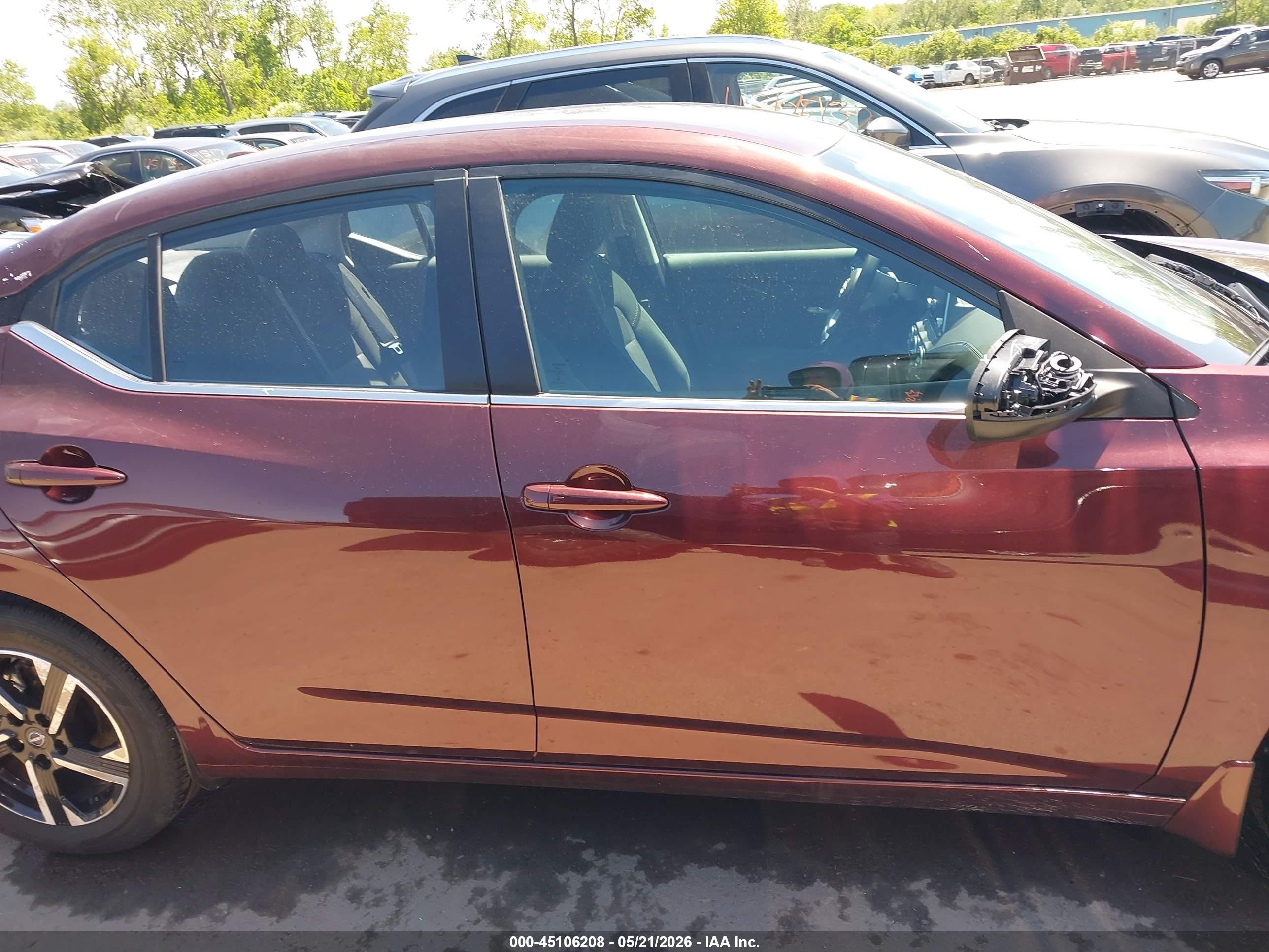 2025 Nissan Sentra Sv Maroon vin: 3N1AB8CV2SY346986