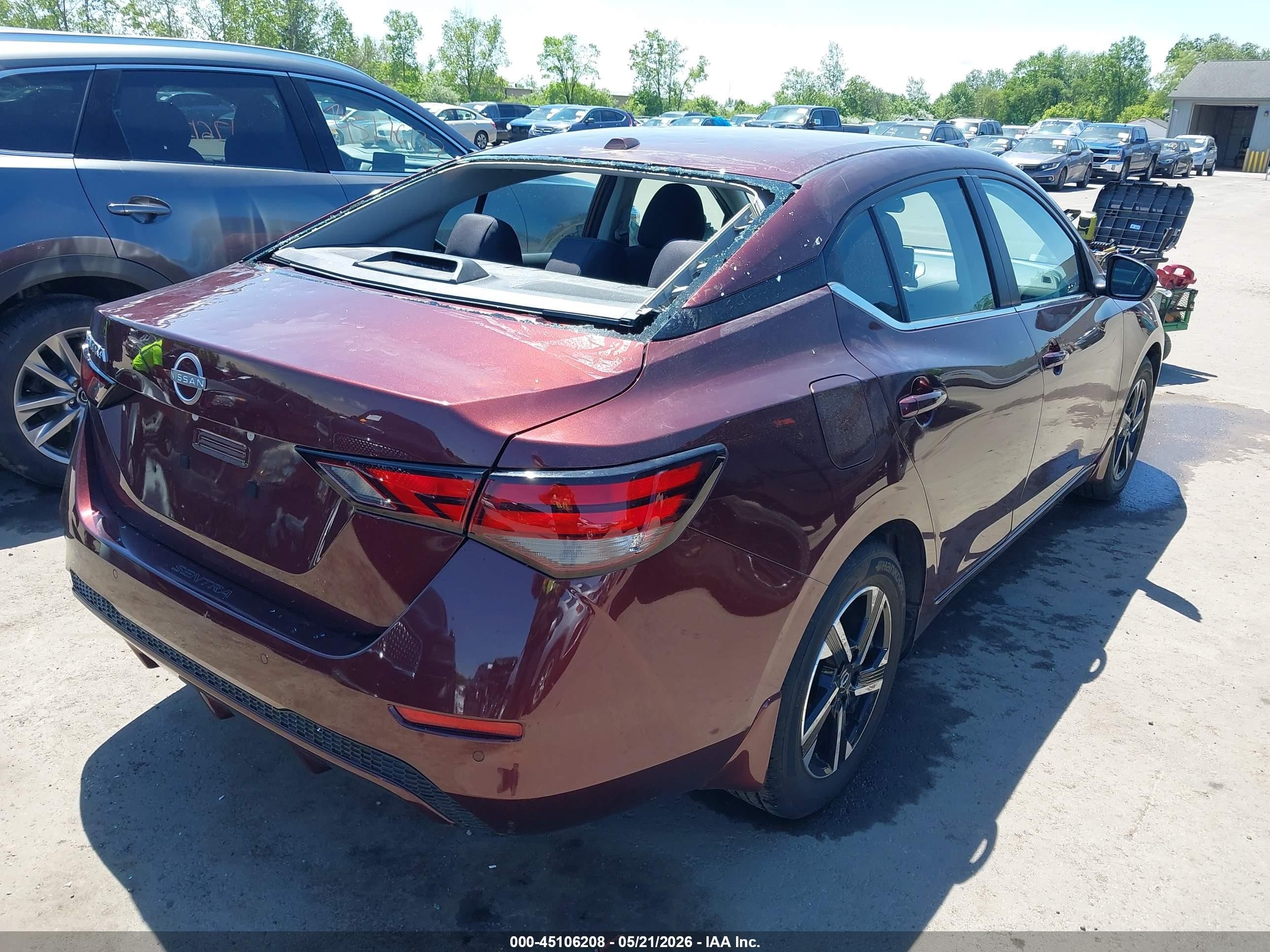 2025 Nissan Sentra Sv Maroon vin: 3N1AB8CV2SY346986