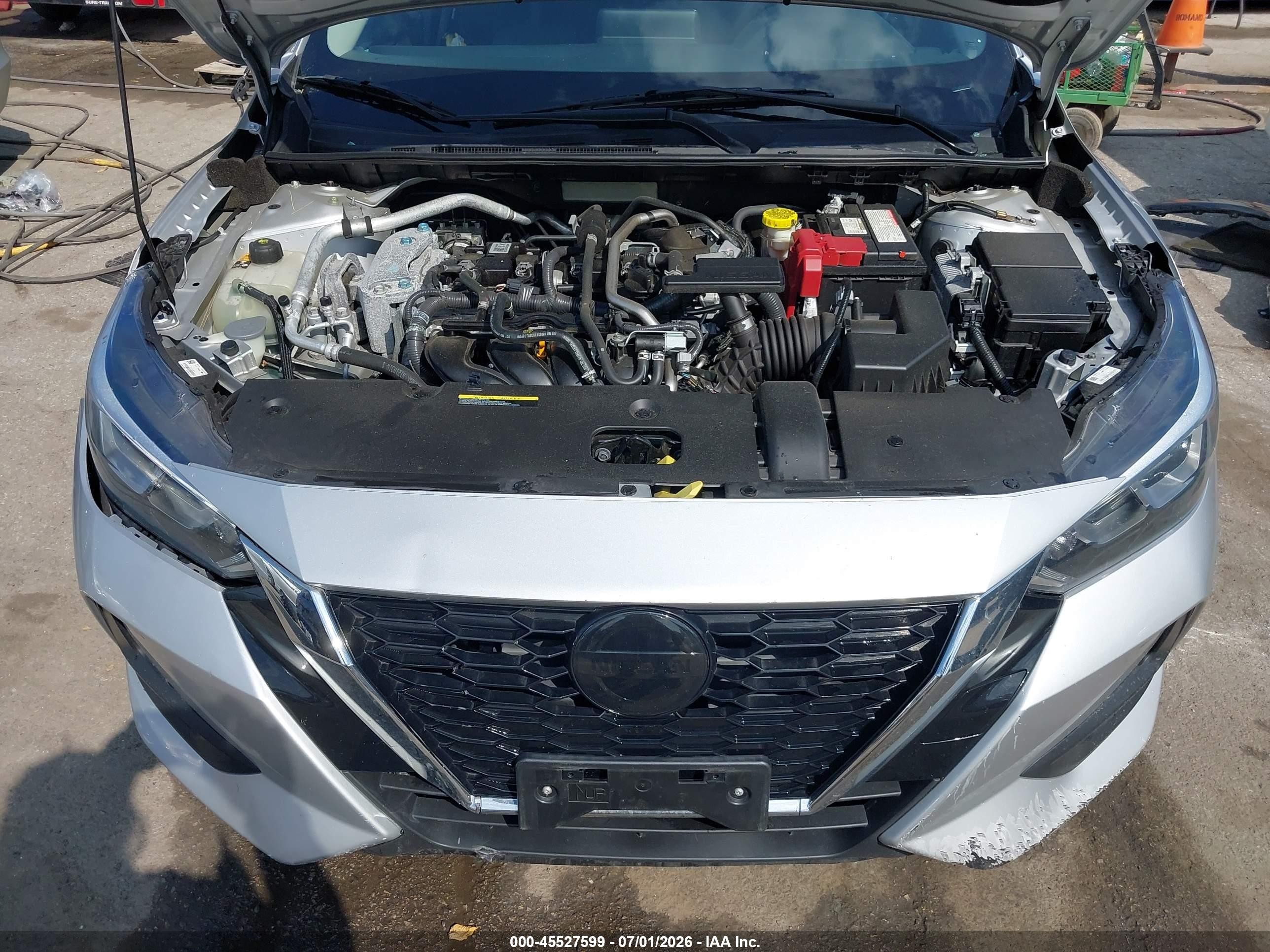 2022 Nissan Sentra Sv Xtronic Cvt Silver vin: 3N1AB8CV3NY222777