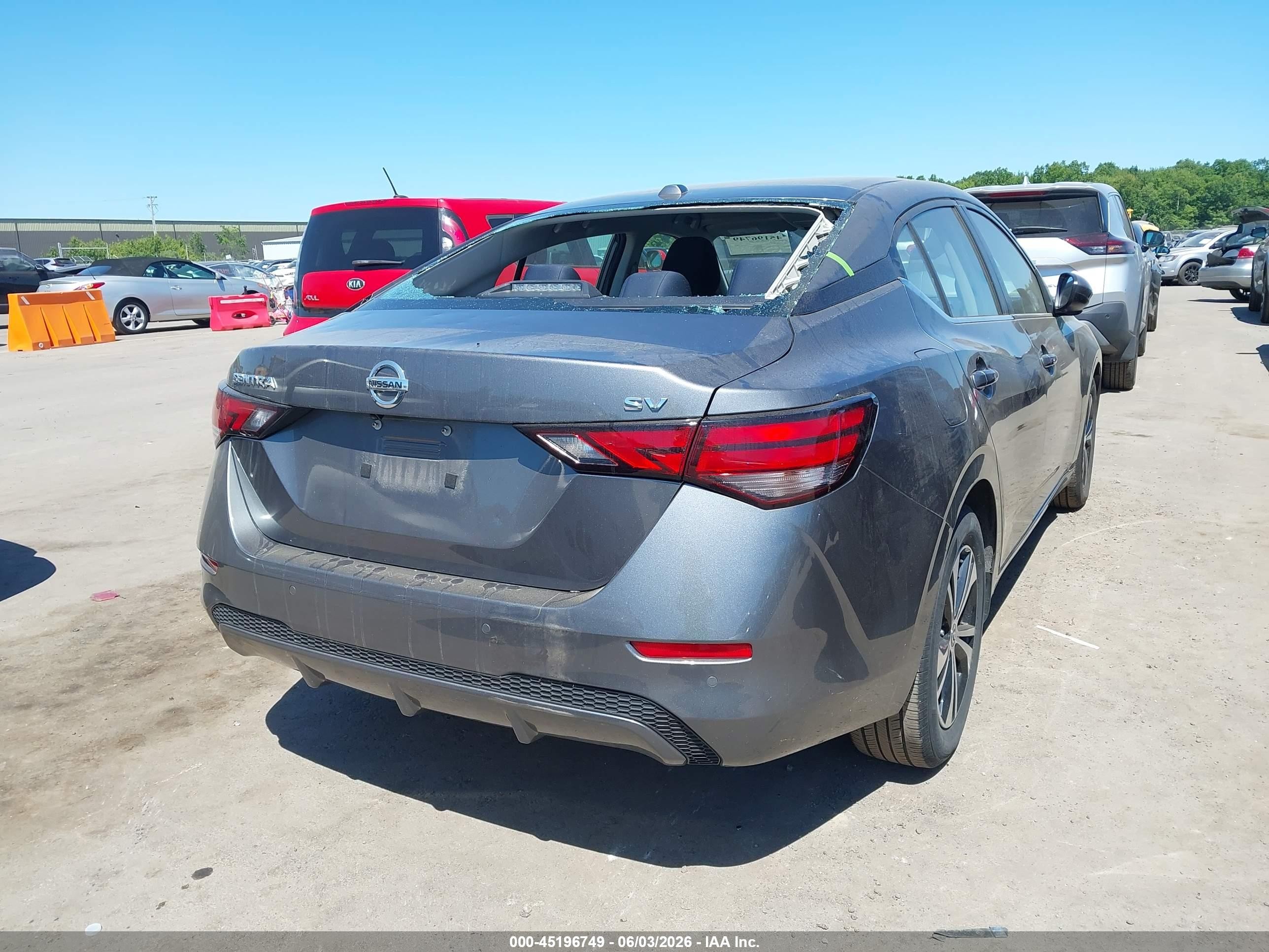 2022 Nissan Sentra Sv Xtronic Cvt Серый vin: 3N1AB8CV3NY320465