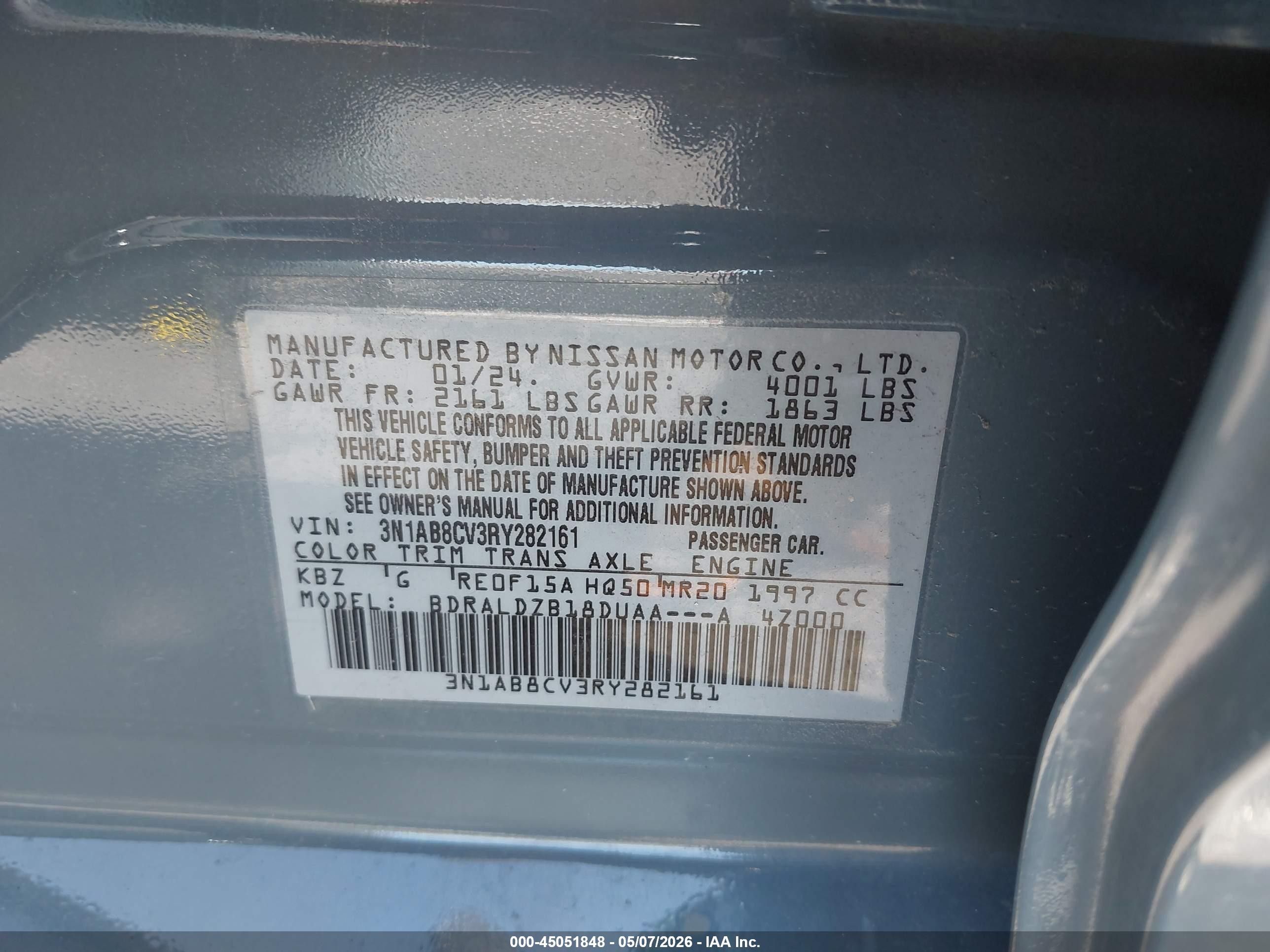 2024 Nissan Sentra Sv Xtronic Cvt Серый vin: 3N1AB8CV3RY282161