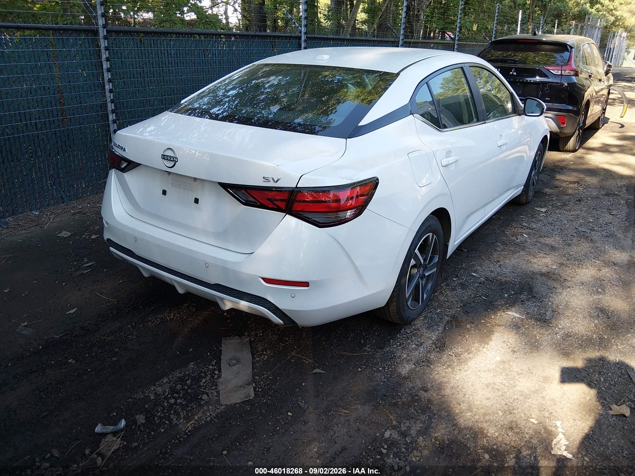 2024 Nissan Sentra Sv Xtronic Cvt White vin: 3N1AB8CV3RY365220