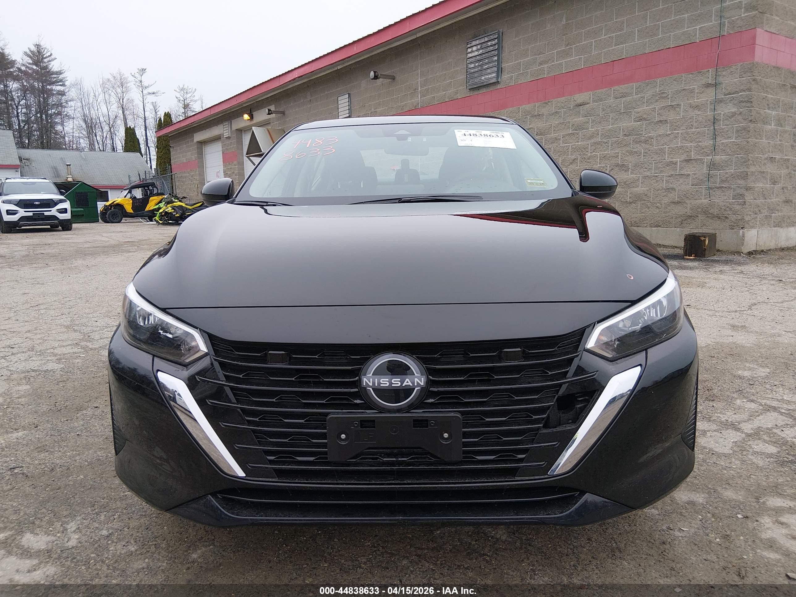 2025 Nissan Sentra Sv Черный vin: 3N1AB8CV3SY406158