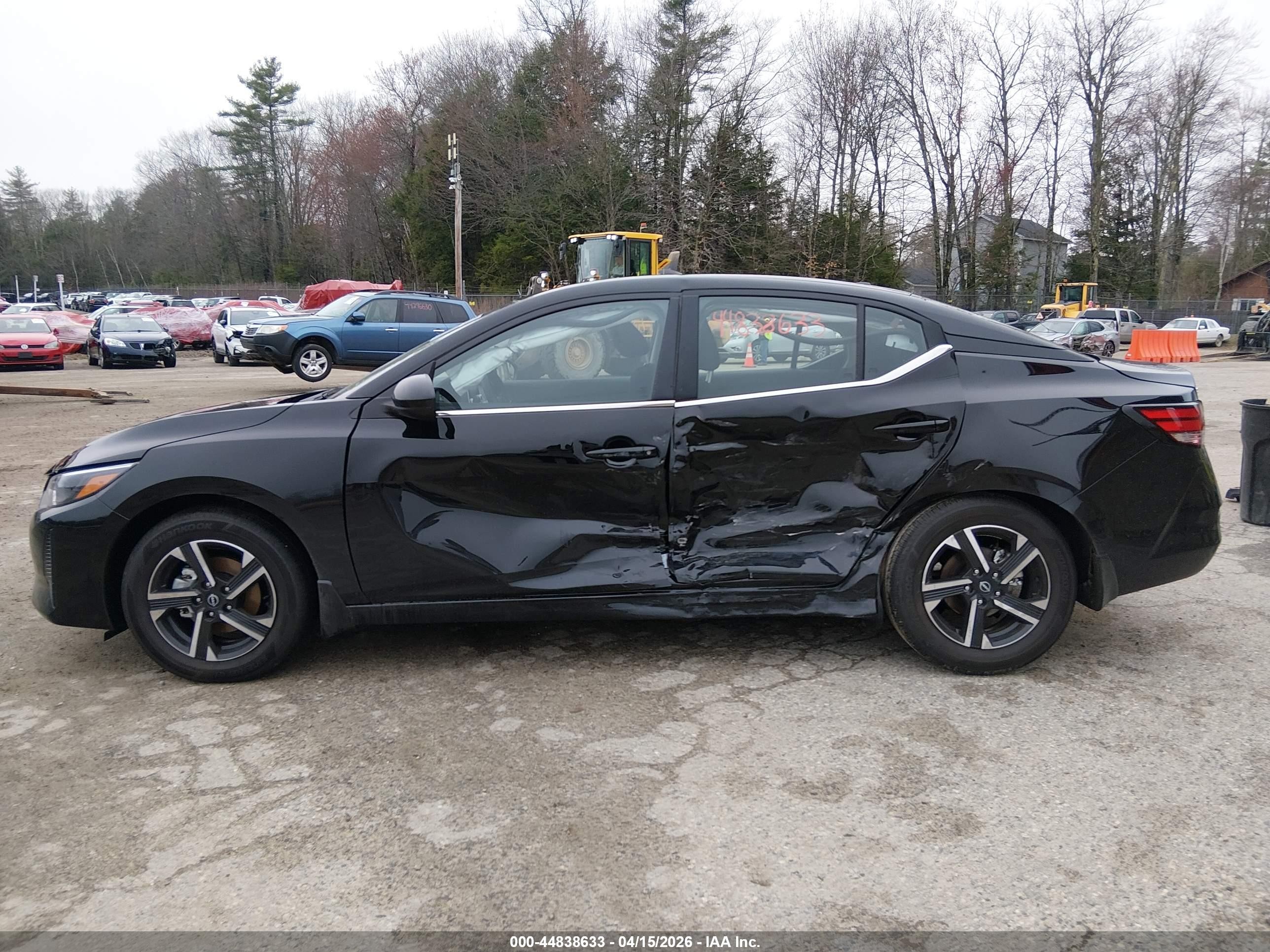 2025 Nissan Sentra Sv Черный vin: 3N1AB8CV3SY406158