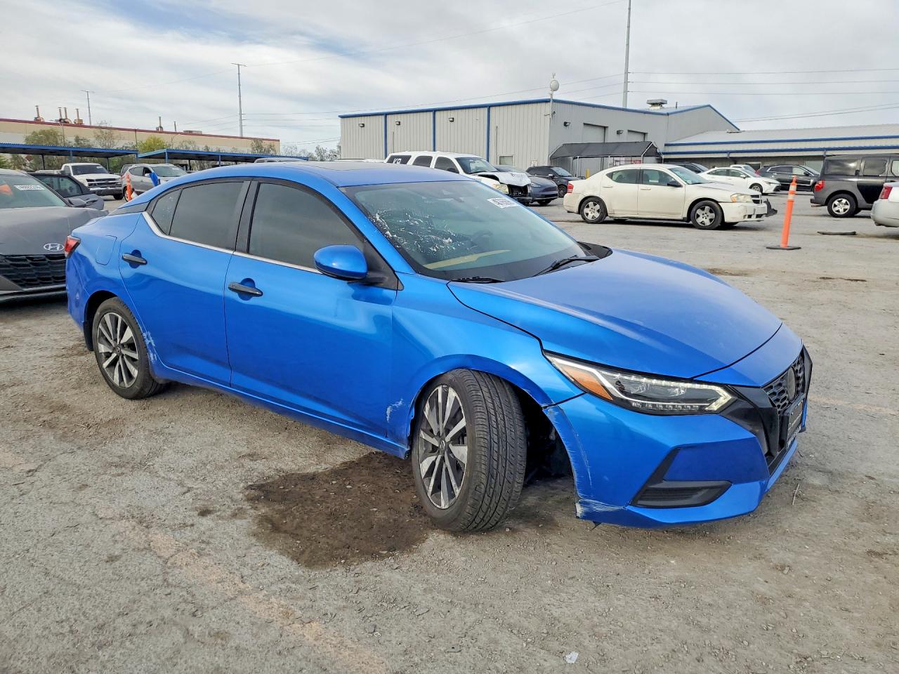 2020 Nissan Sentra Sv Синий vin: 3N1AB8CV4LY206455
