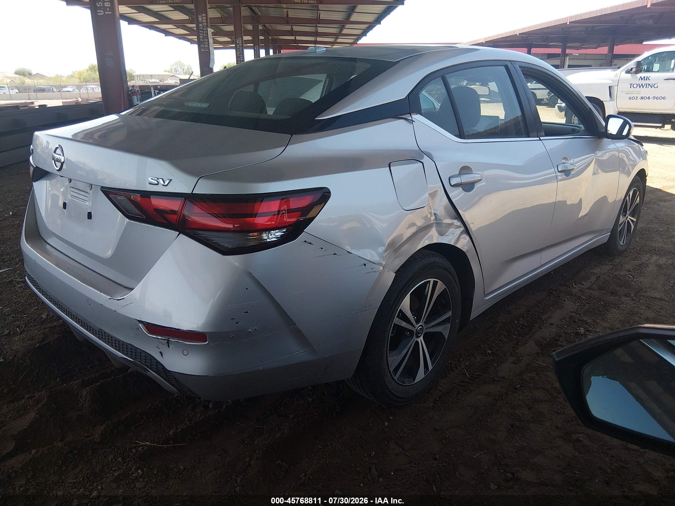 2021 Nissan Sentra Sv Xtronic Cvt Silver vin: 3N1AB8CV4MY293064