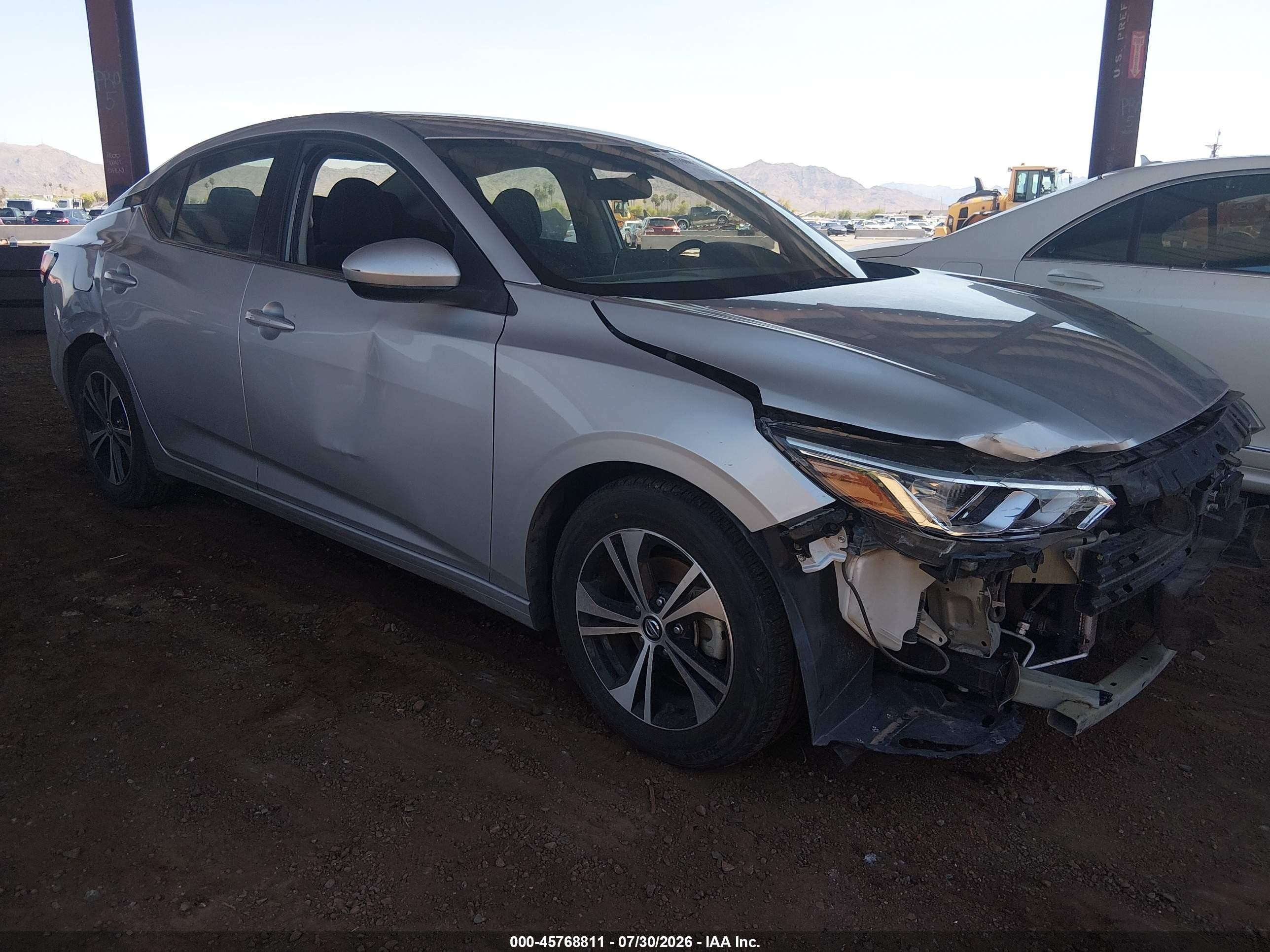 2021 Nissan Sentra Sv Xtronic Cvt Silver vin: 3N1AB8CV4MY293064