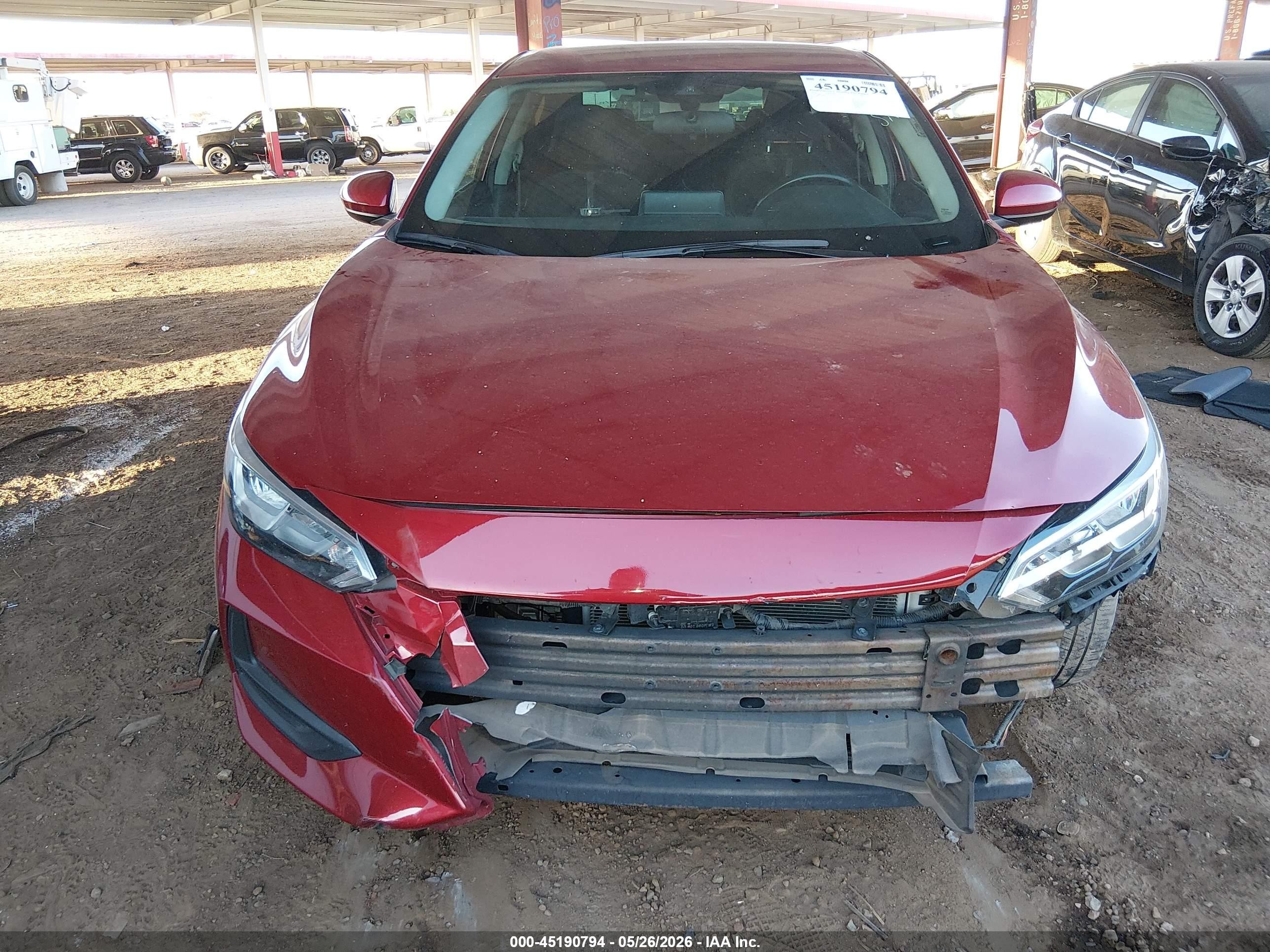 2022 Nissan Sentra Sv Xtronic Cvt Red vin: 3N1AB8CV4NY202554
