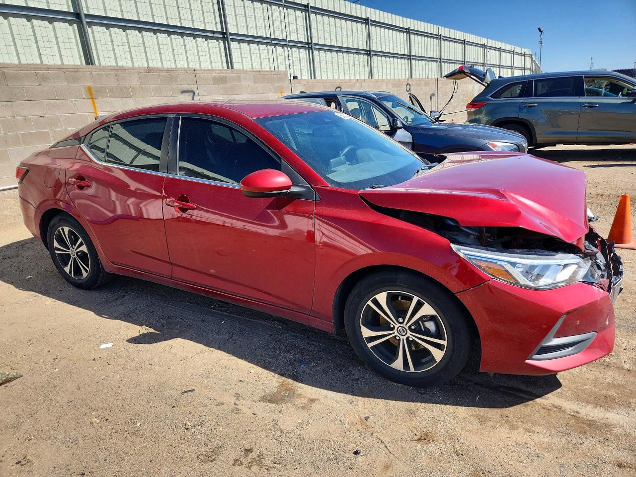 2022 Nissan Sentra Sv Red vin: 3N1AB8CV4NY314397