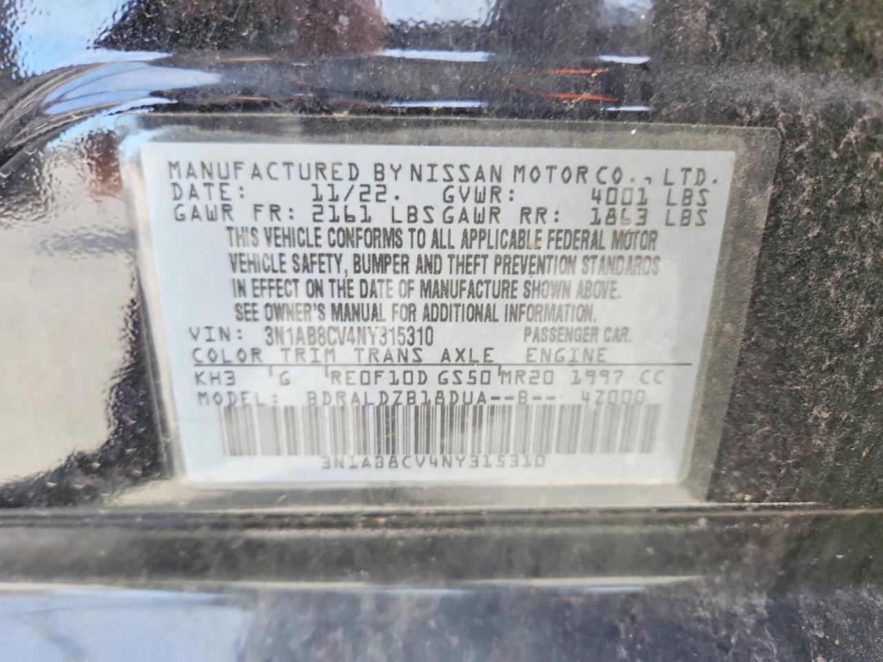 2022 Nissan Sentra Sv Black vin: 3N1AB8CV4NY315310
