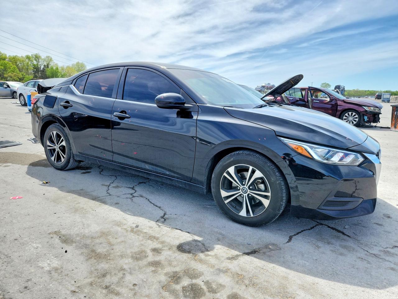2022 Nissan Sentra Sv Black vin: 3N1AB8CV4NY315310