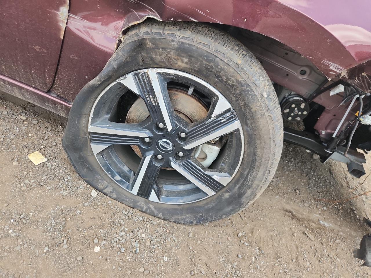 2024 Nissan Sentra Sv Бордовый vin: 3N1AB8CV4RY338284 Damage: Right Front Wheel, Broken, Replacement Required