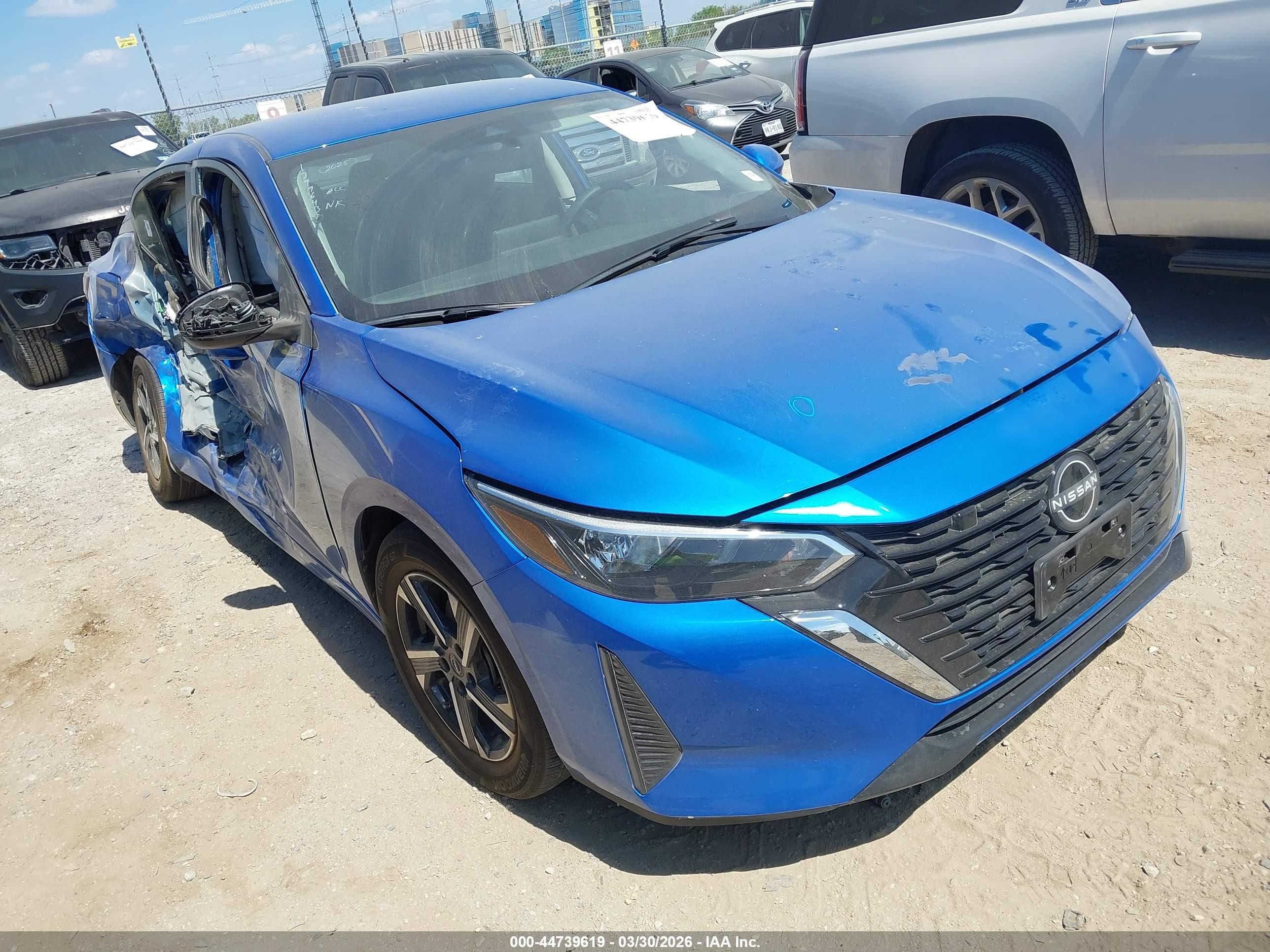 2025 Nissan Sentra Sv Синий vin: 3N1AB8CV4SY294129