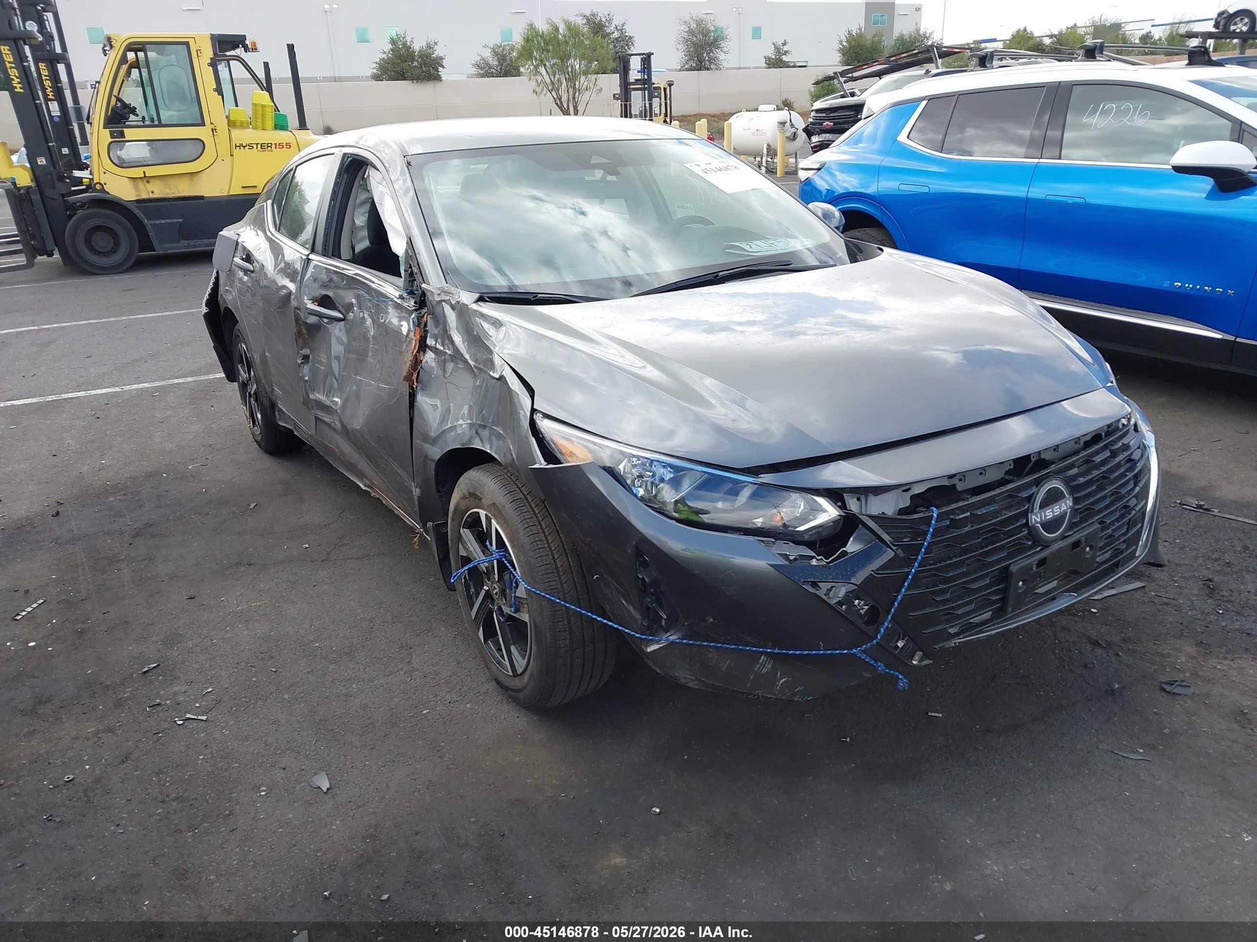 2025 Nissan Sentra Sv Серый vin: 3N1AB8CV4SY353521