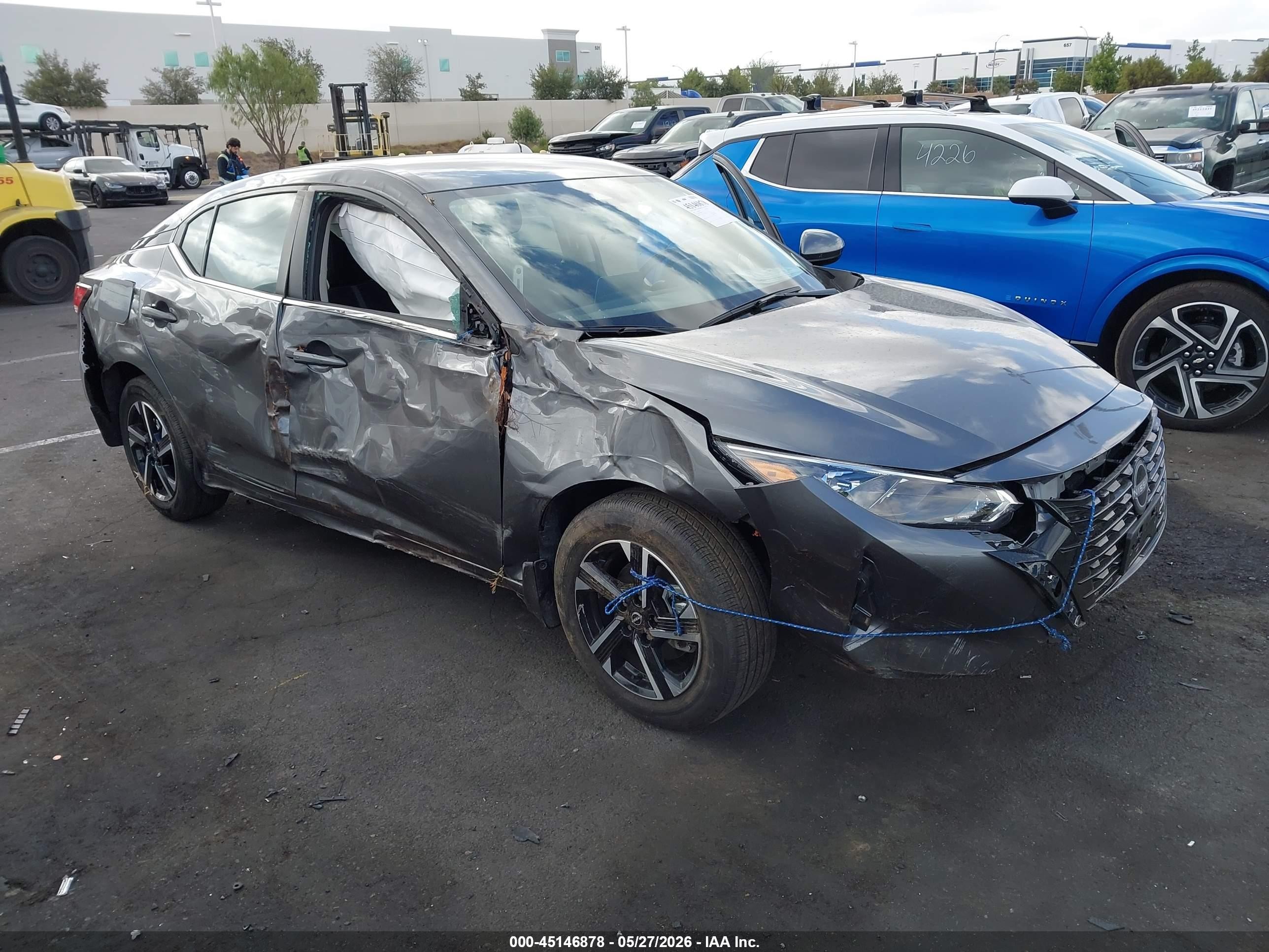 2025 Nissan Sentra Sv Серый vin: 3N1AB8CV4SY353521