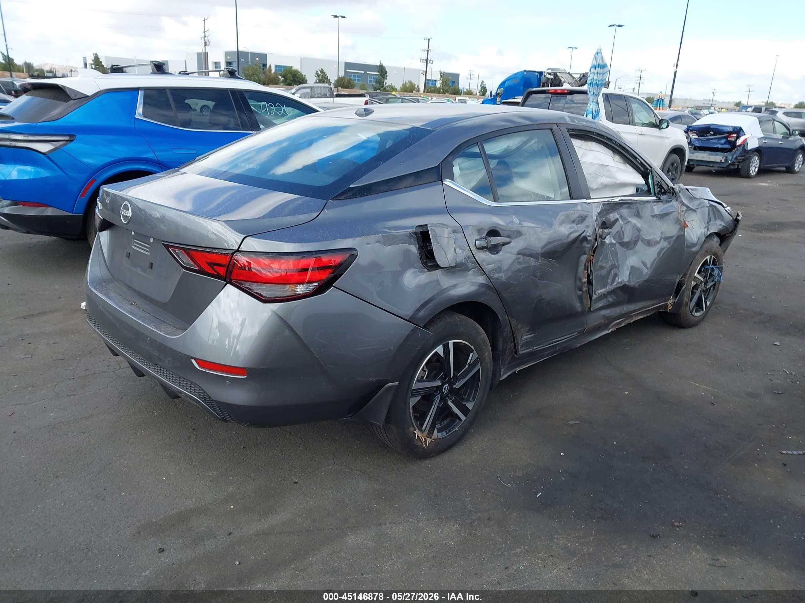 2025 Nissan Sentra Sv Серый vin: 3N1AB8CV4SY353521