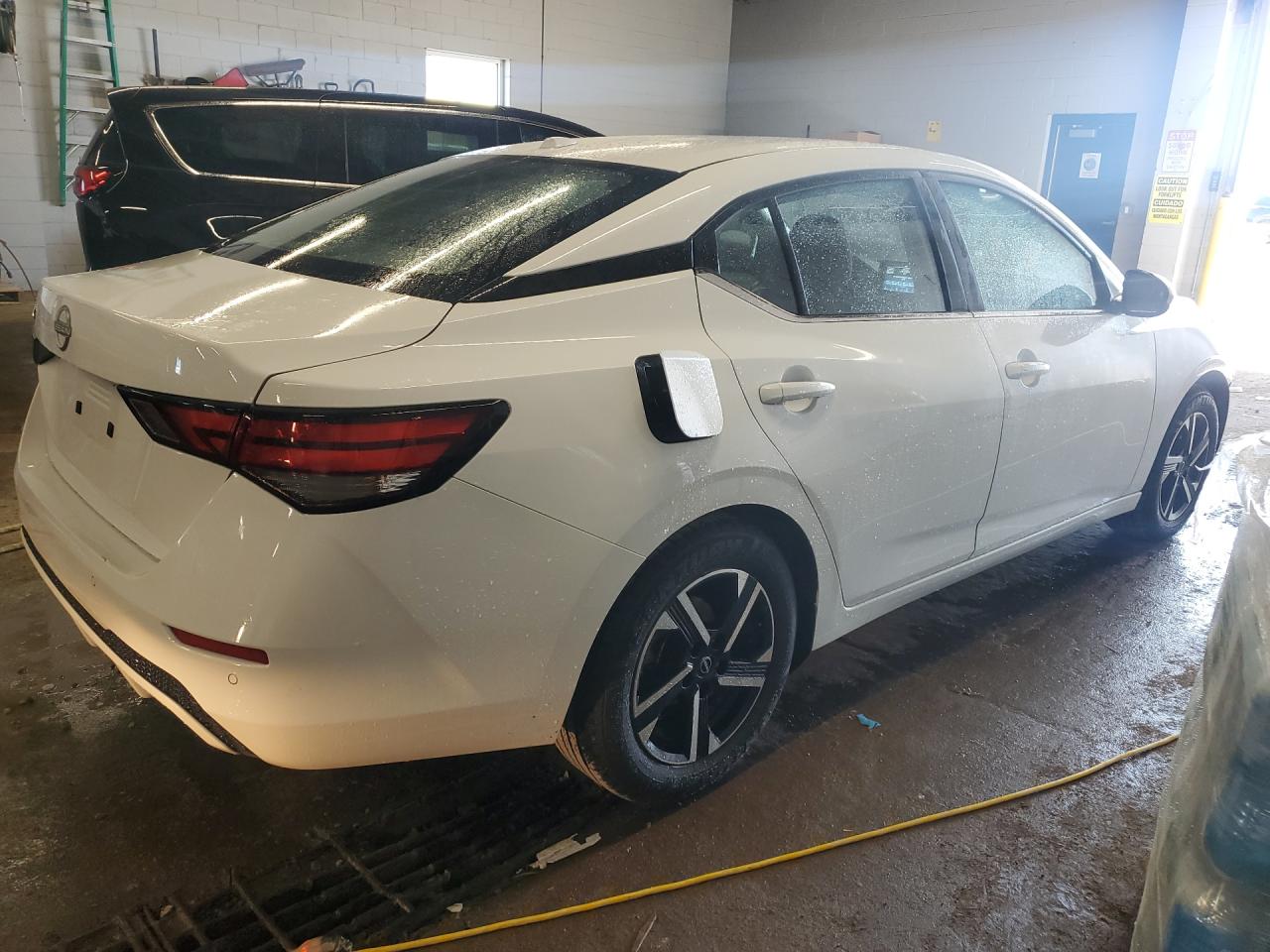 2025 Nissan Sentra Sv White vin: 3N1AB8CV4SY383604 Damage: Right Fuel Door, Misaligned, Repair Required