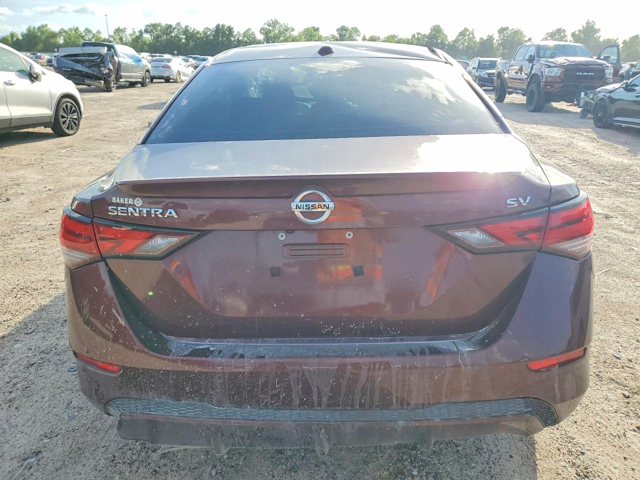 2020 Nissan Sentra Sv Темно-бордовый vin: 3N1AB8CV5LY259617