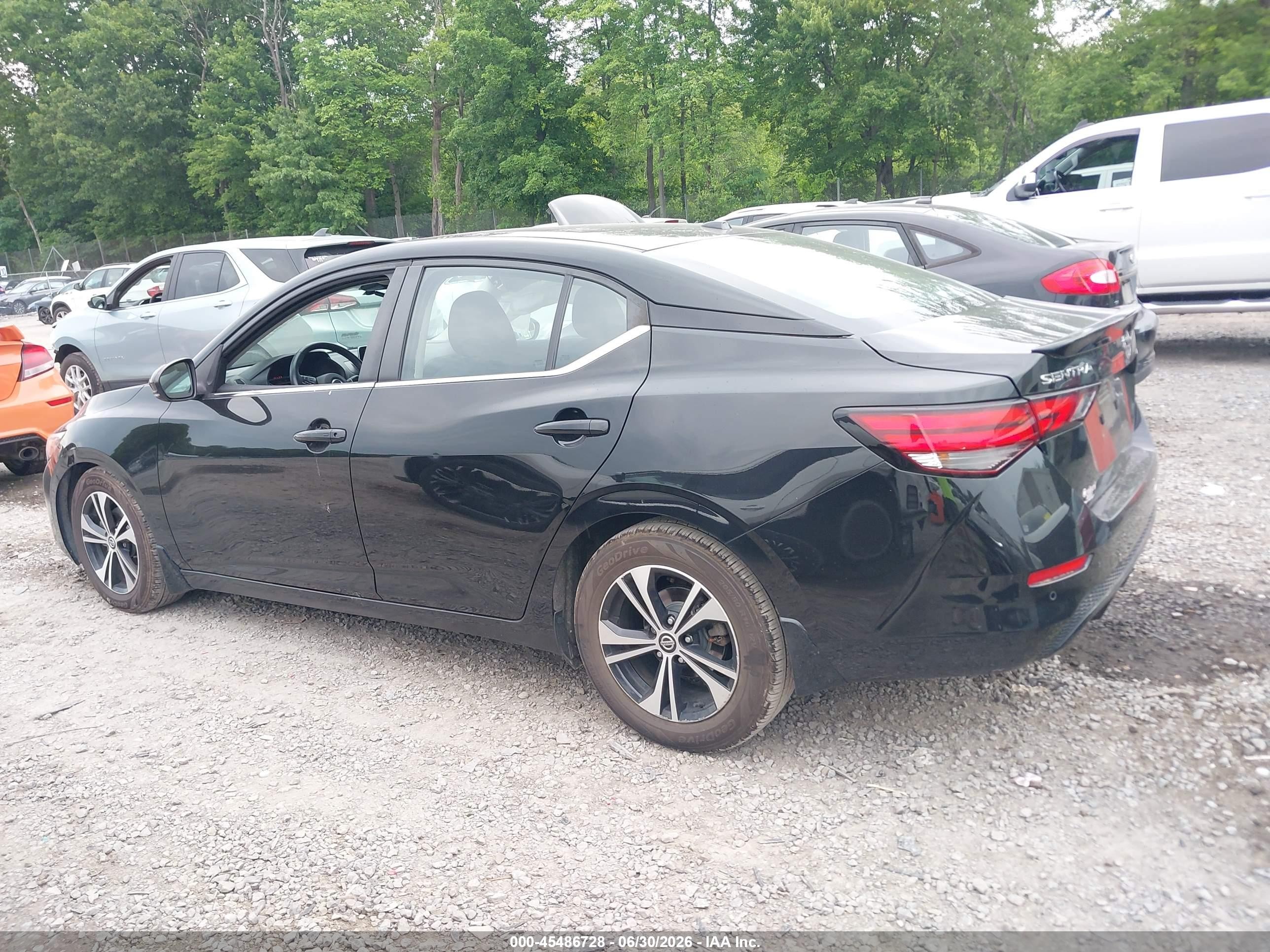 2020 Nissan Sentra Sv Xtronic Cvt Black vin: 3N1AB8CV5LY311067