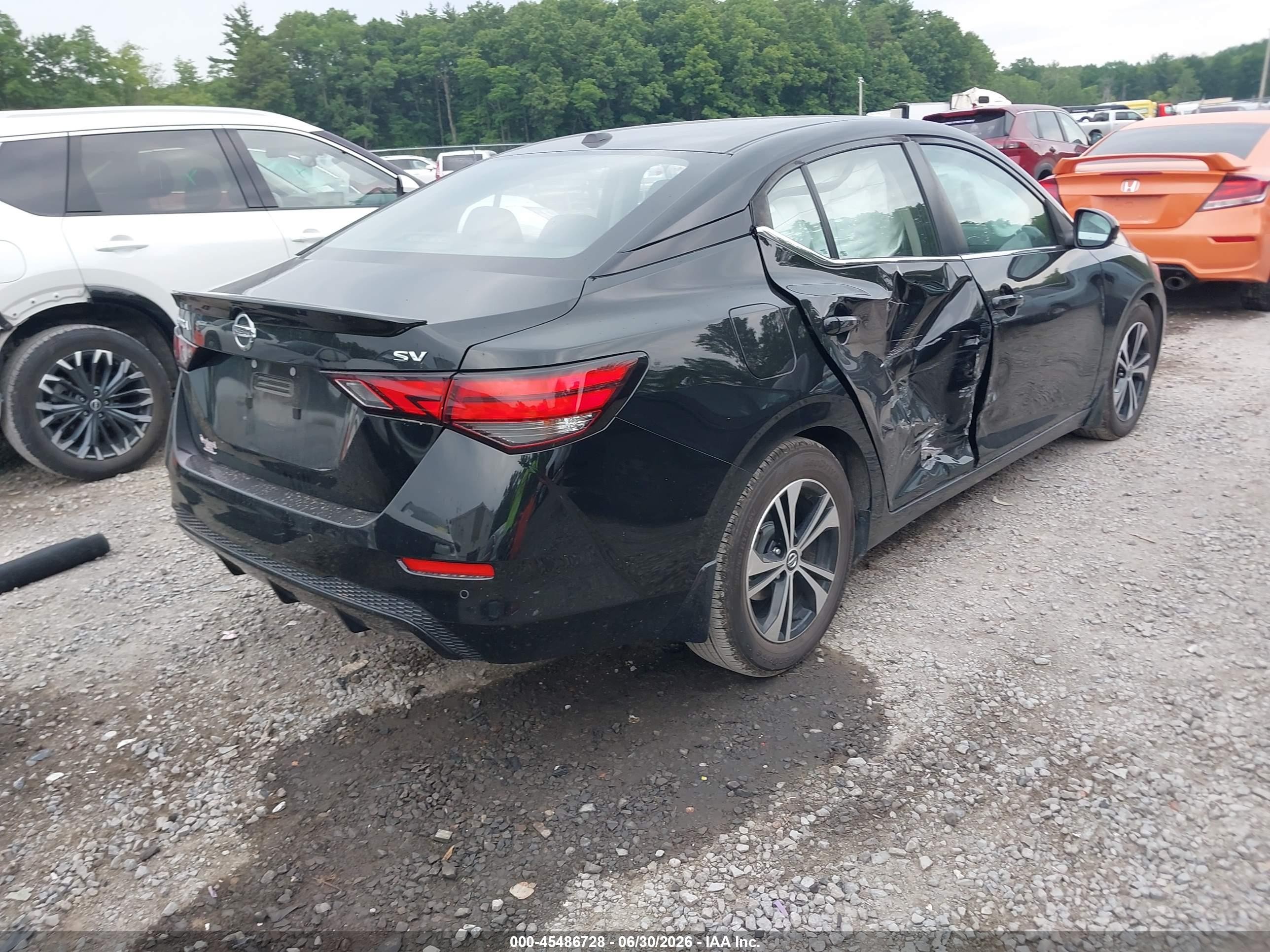 2020 Nissan Sentra Sv Xtronic Cvt Black vin: 3N1AB8CV5LY311067