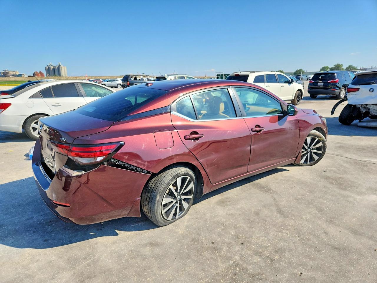 2021 Nissan Sentra Maroon vin: 3N1AB8CV5MY293946
