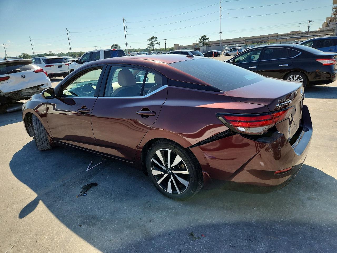 2021 Nissan Sentra Maroon vin: 3N1AB8CV5MY293946