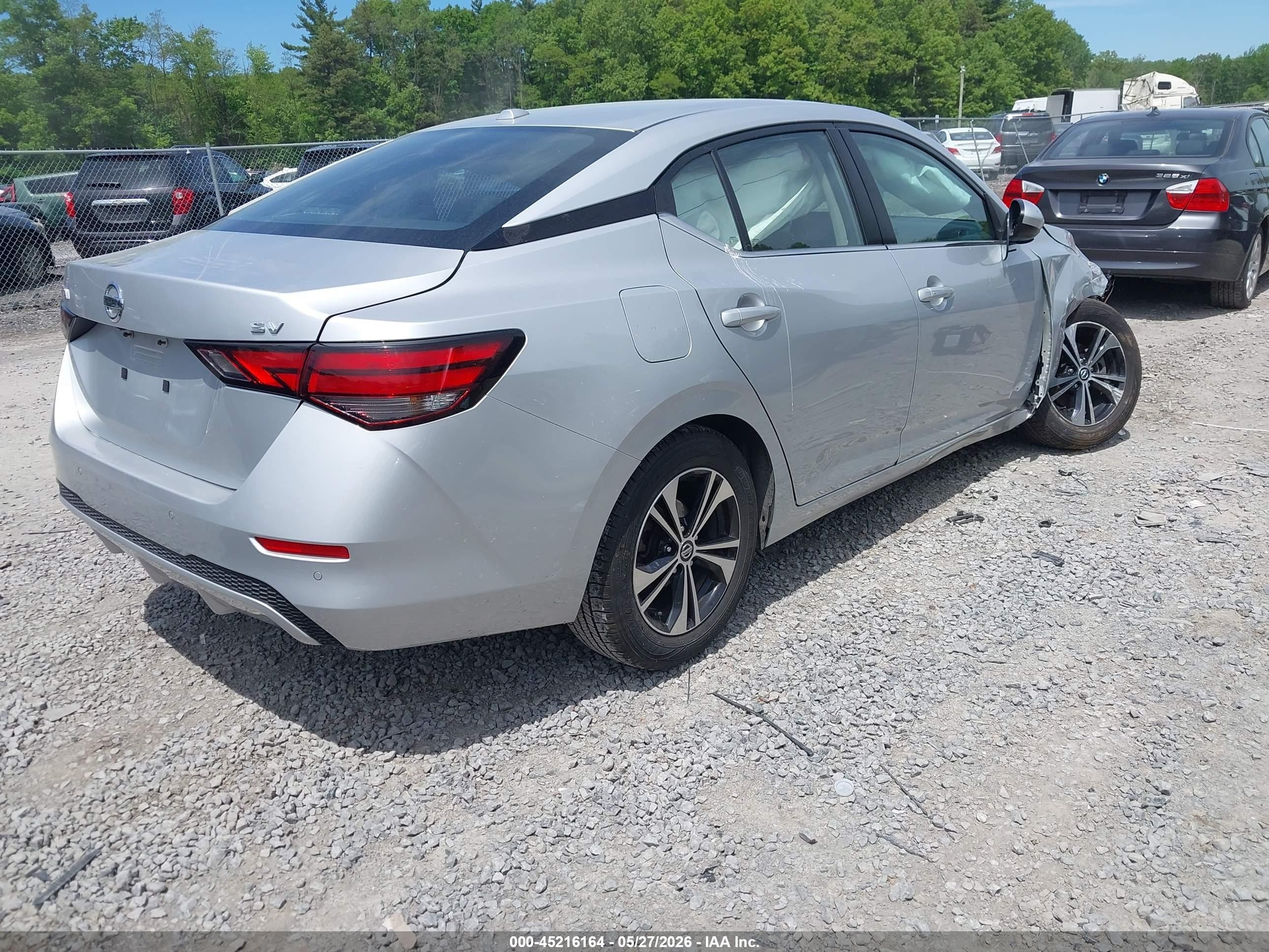 2022 Nissan Sentra Sv Xtronic Cvt Серебряный vin: 3N1AB8CV5NY254713