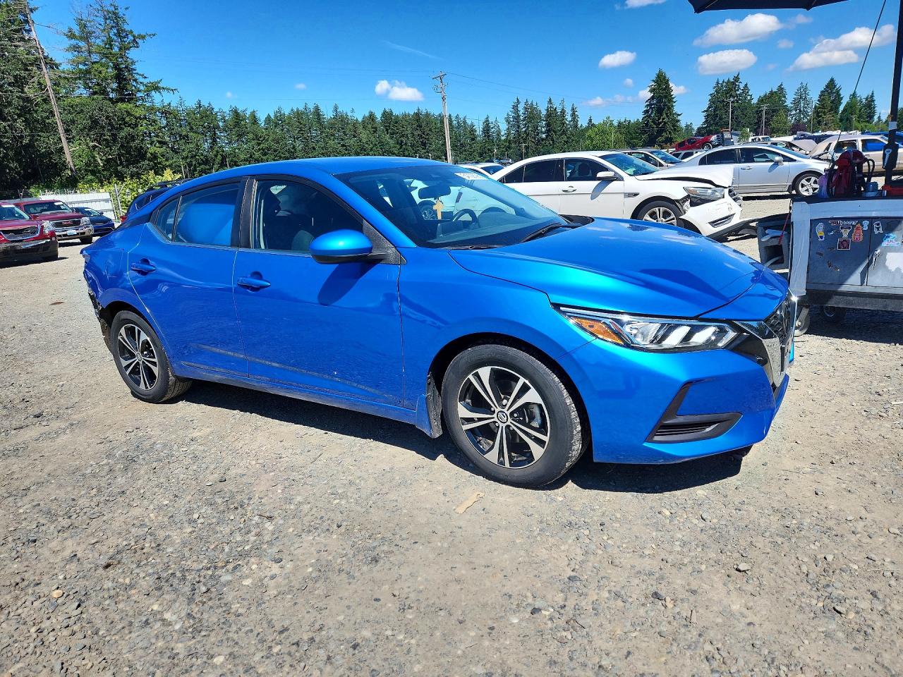 2022 Nissan Sentra Sv Синий vin: 3N1AB8CV5NY296024